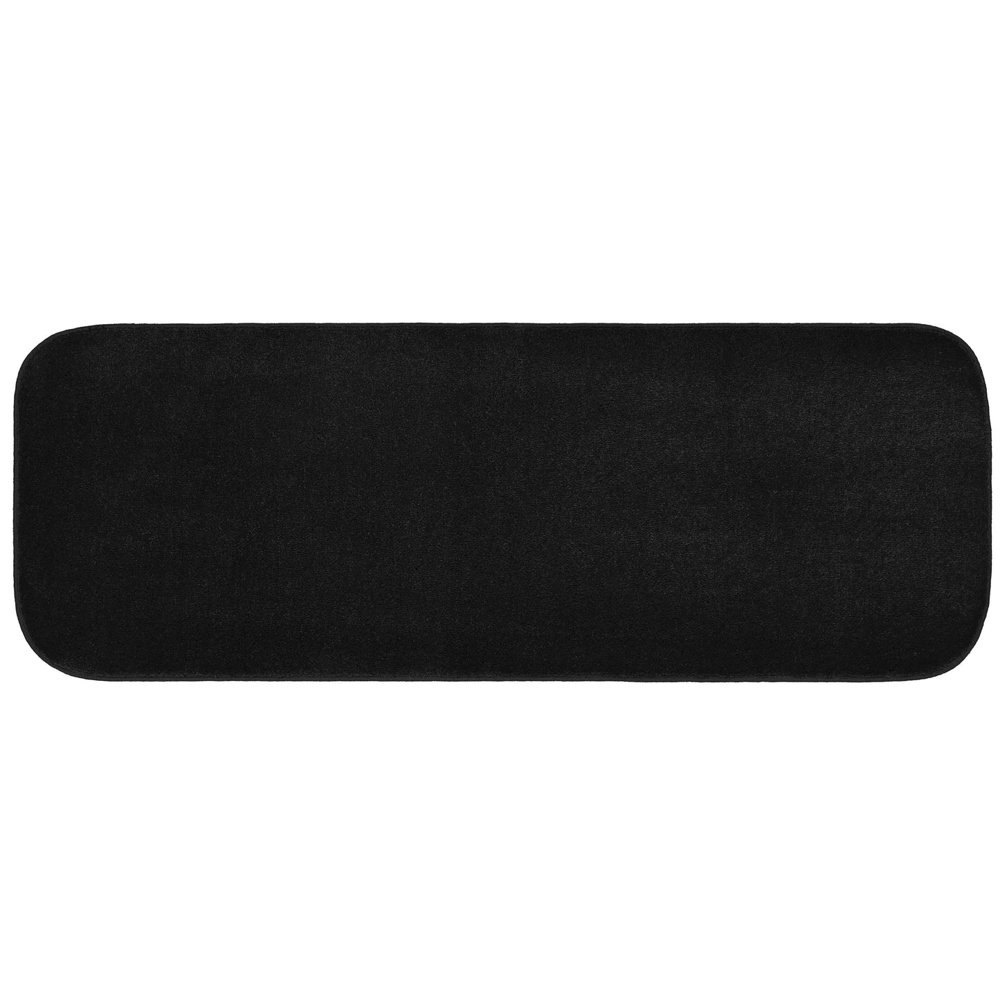 Garland Gramercy Alfombra Lavable de Polipropileno Negra para Baño, Corredor, 22†x 60â€