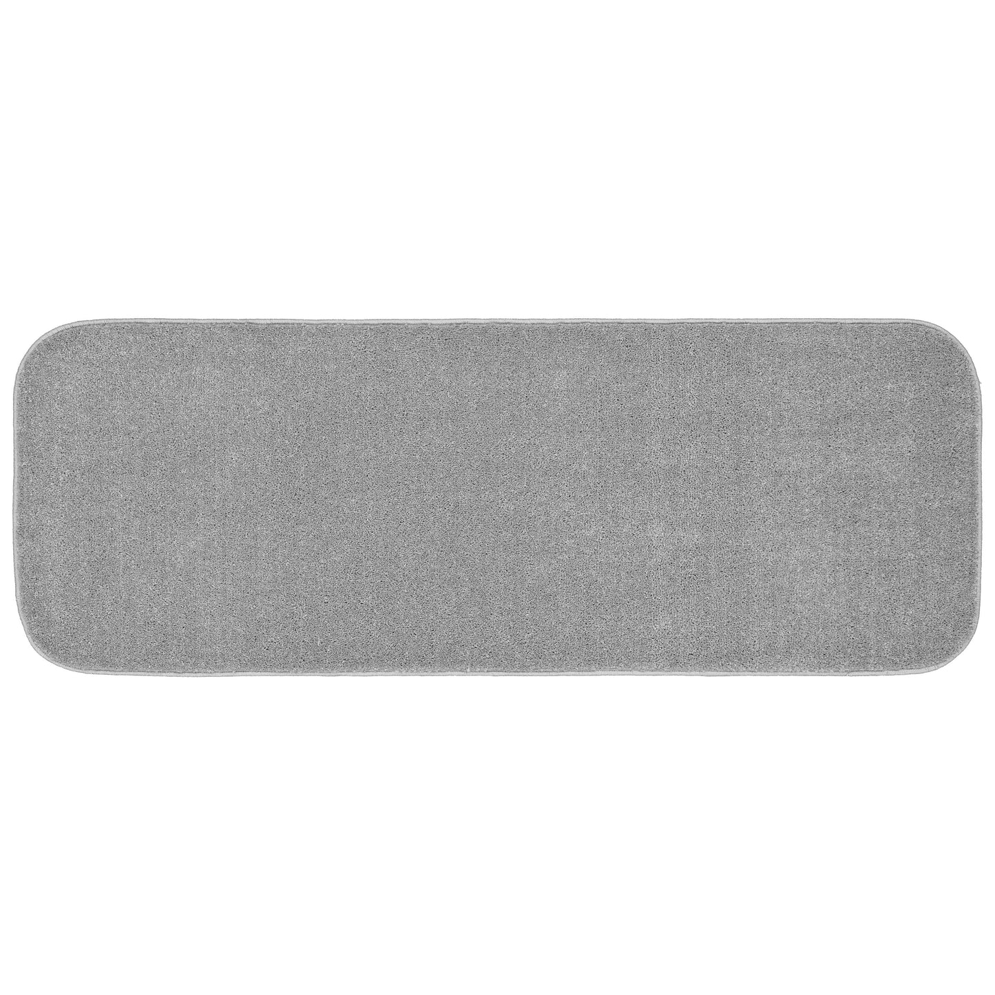 Garland Rug Sedona Washable Polypropylene Silver Bathroom Runner, 22†x 60â€