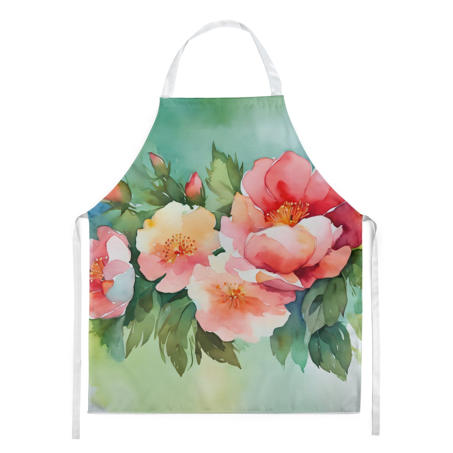 Georgia Cherokee Rose in Watercolor Apron 27 in x 30 in