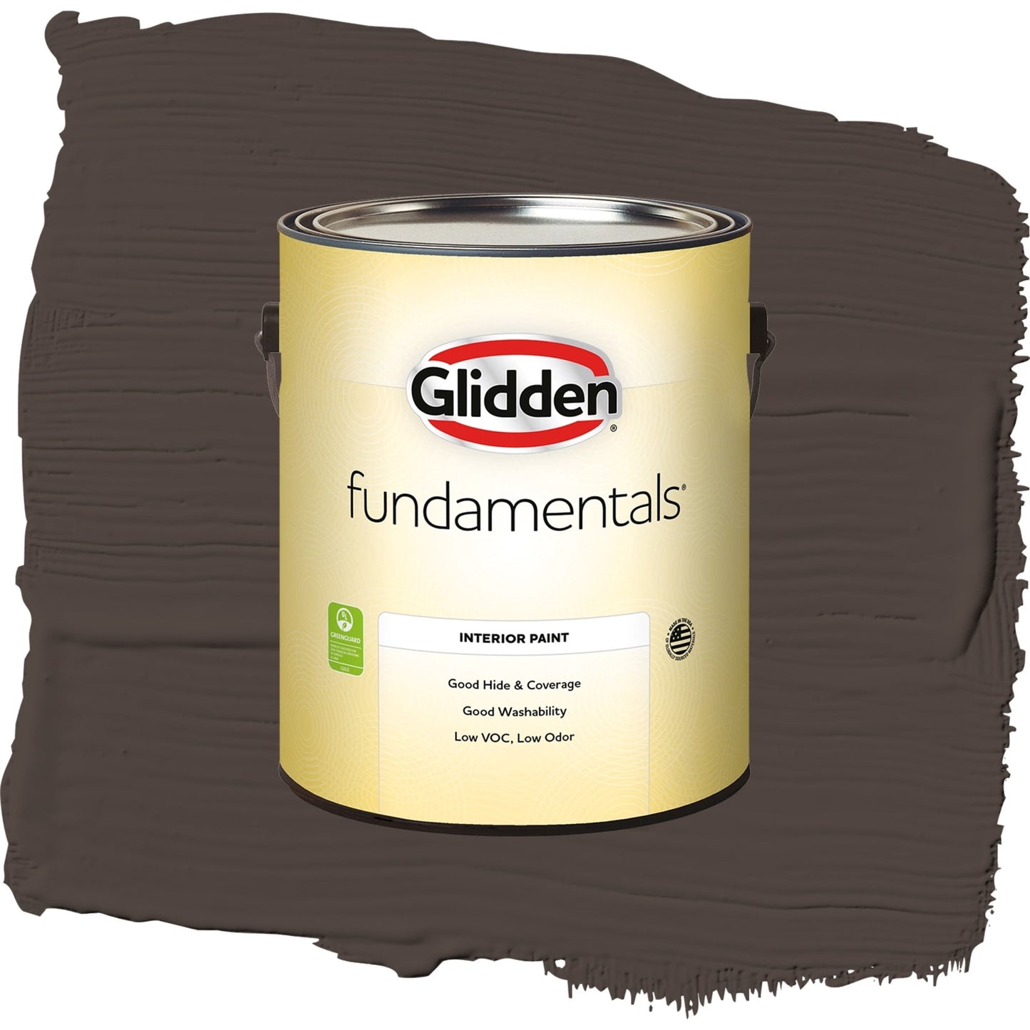 Glidden Fundamentals Dark Granite / Brown, Semi-Gloss Interior Paint, 1 Gallon