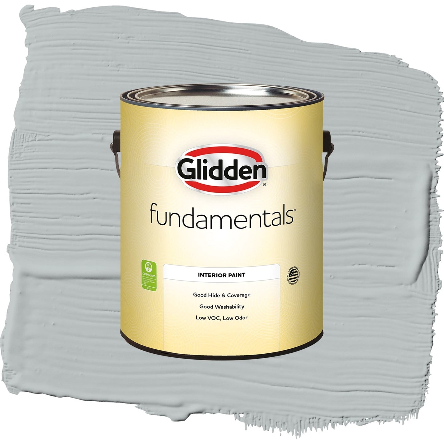 Glidden Fundamentals Maiden Mist / Gray, Semi-Gloss Interior Paint, 1 Gallon