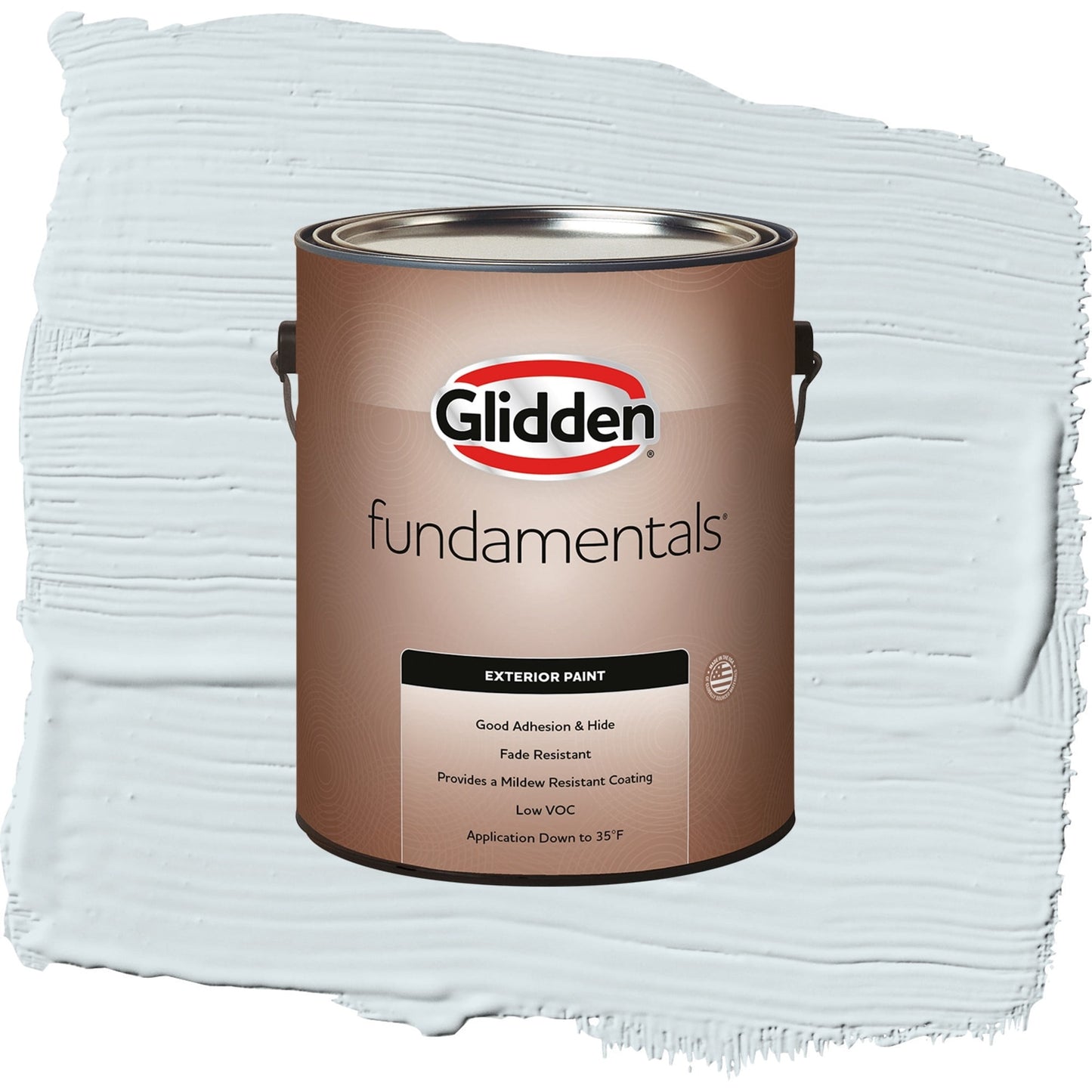 Glidden Fundamentals Blue Smoke / Blue, Flat Exterior Paint, 1 Gallon