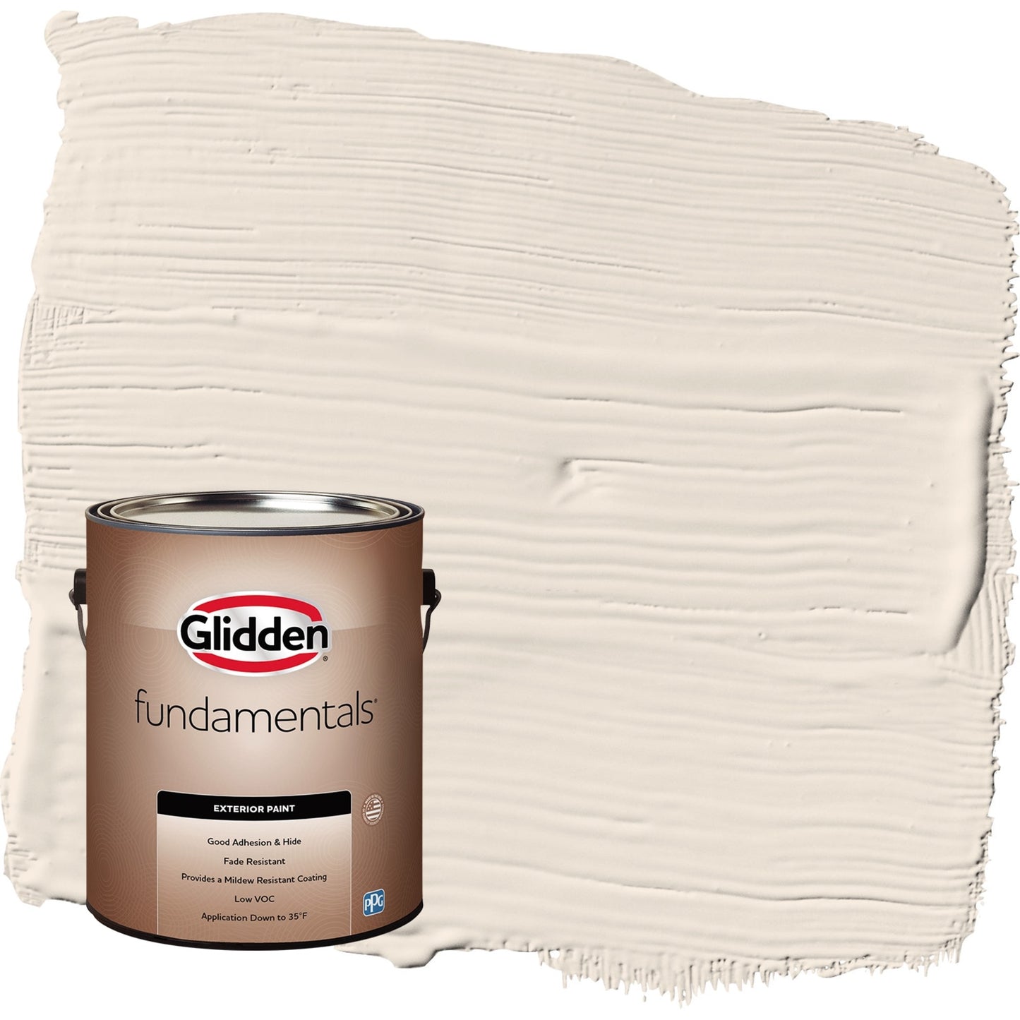 Glidden Fundamentals Pintura Exterior Satinada Marroquà Claro de Luna/beige, 1 Galón