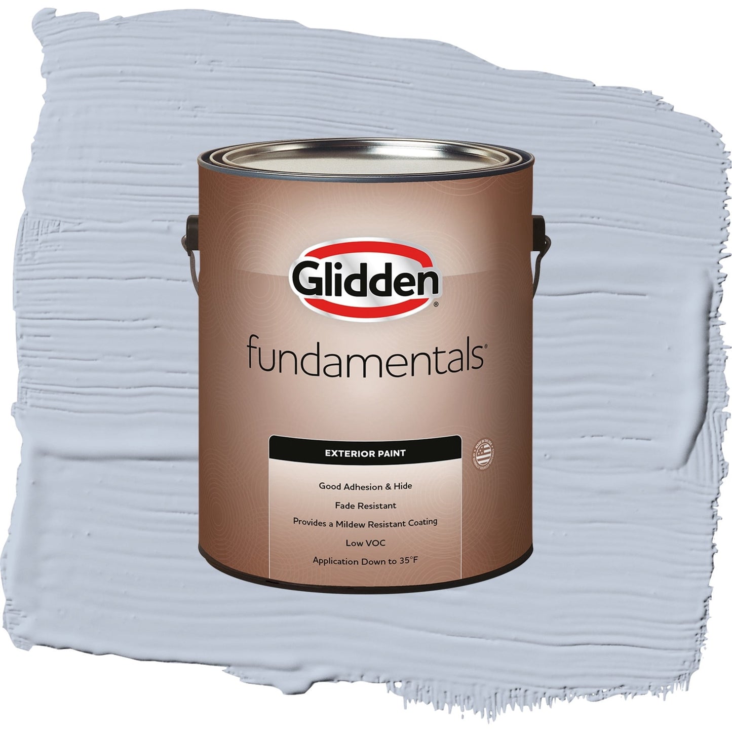 Glidden Fundamentals Northern Exposure / Blue, Flat Exterior Paint, 1 Gallon