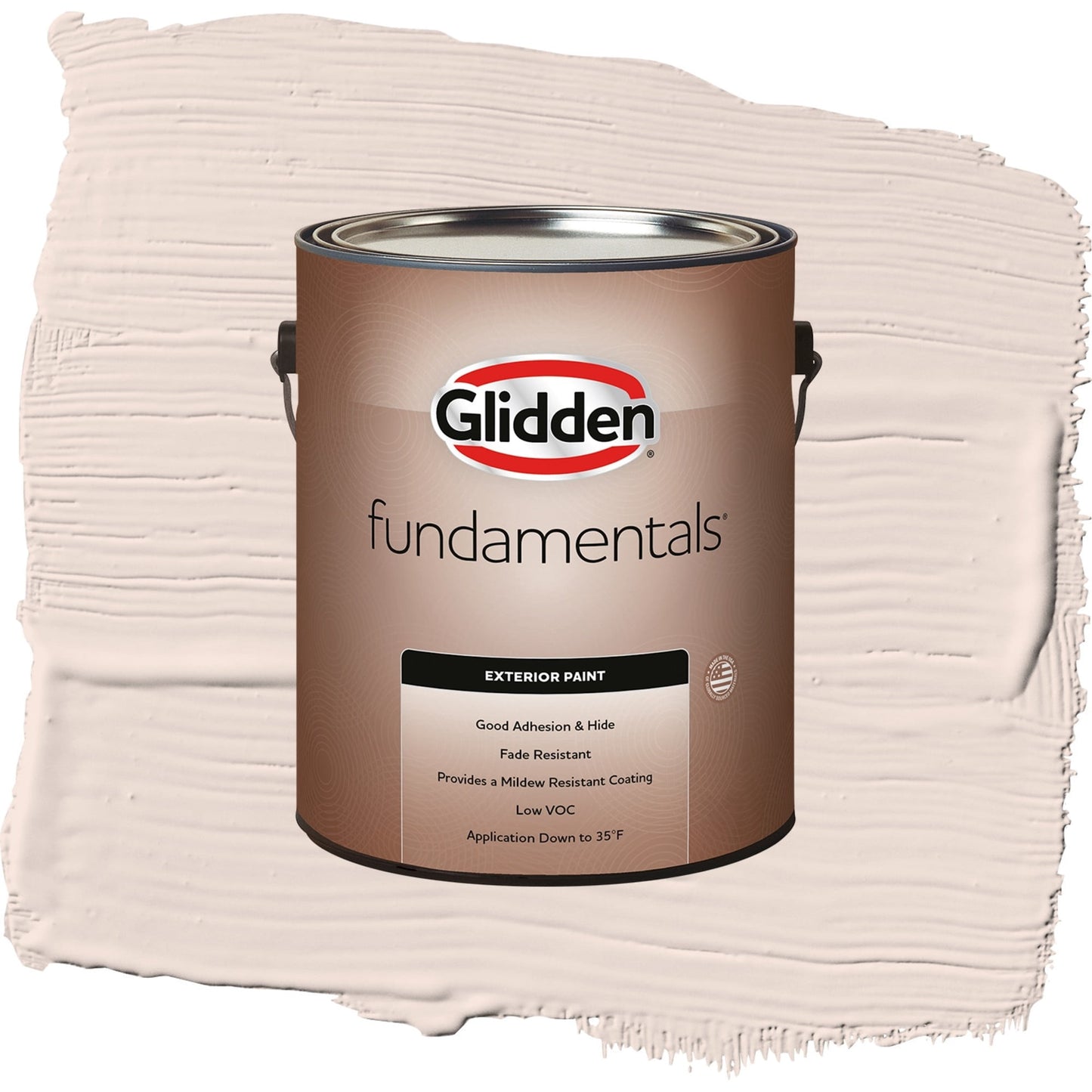 Glidden Fundamentals Sandy Beach / Orange, Semi-Gloss Exterior Paint, 1 Gallon
