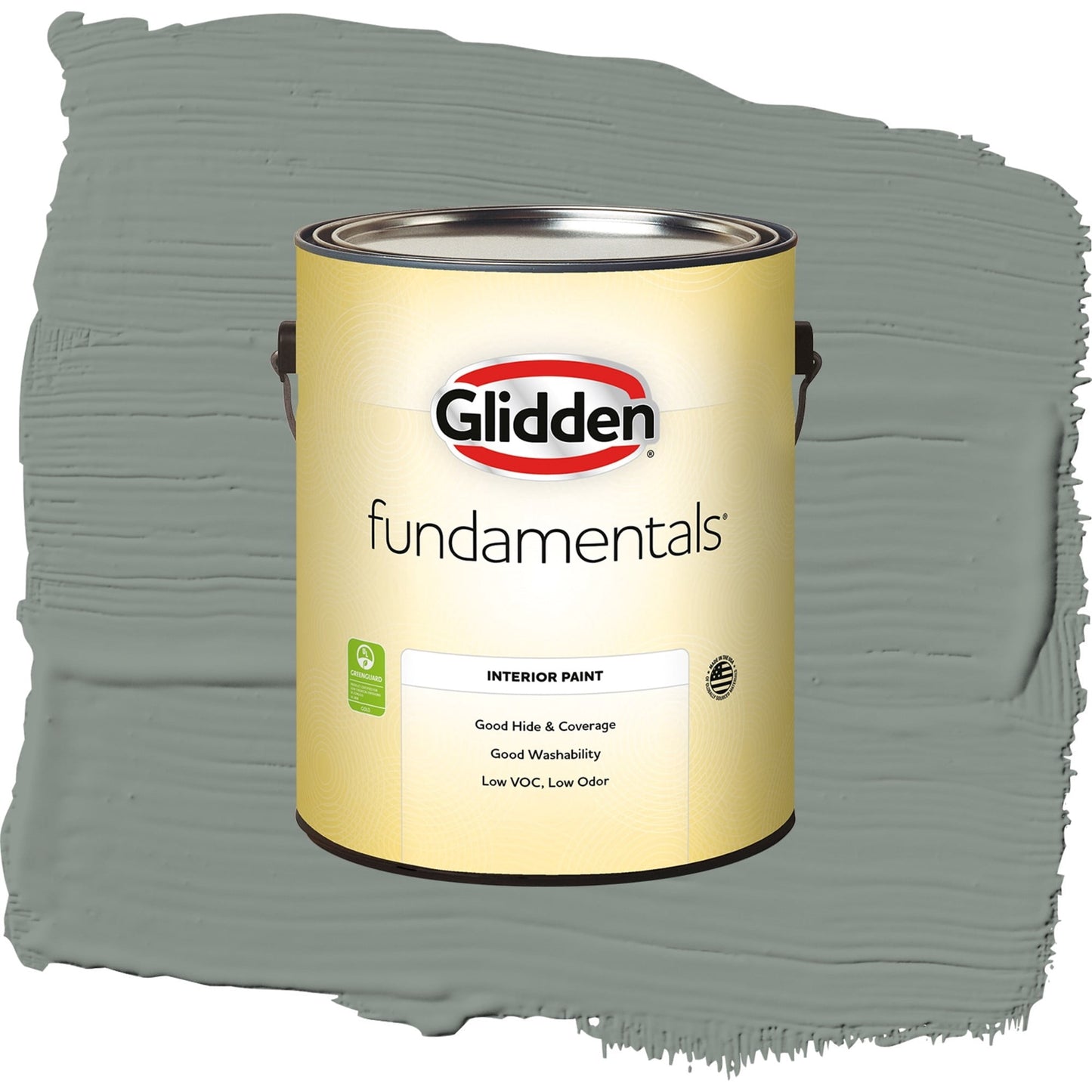 Glidden Fundamentals Gray Heron / Grey, Flat Interior Paint, 1 Gallon