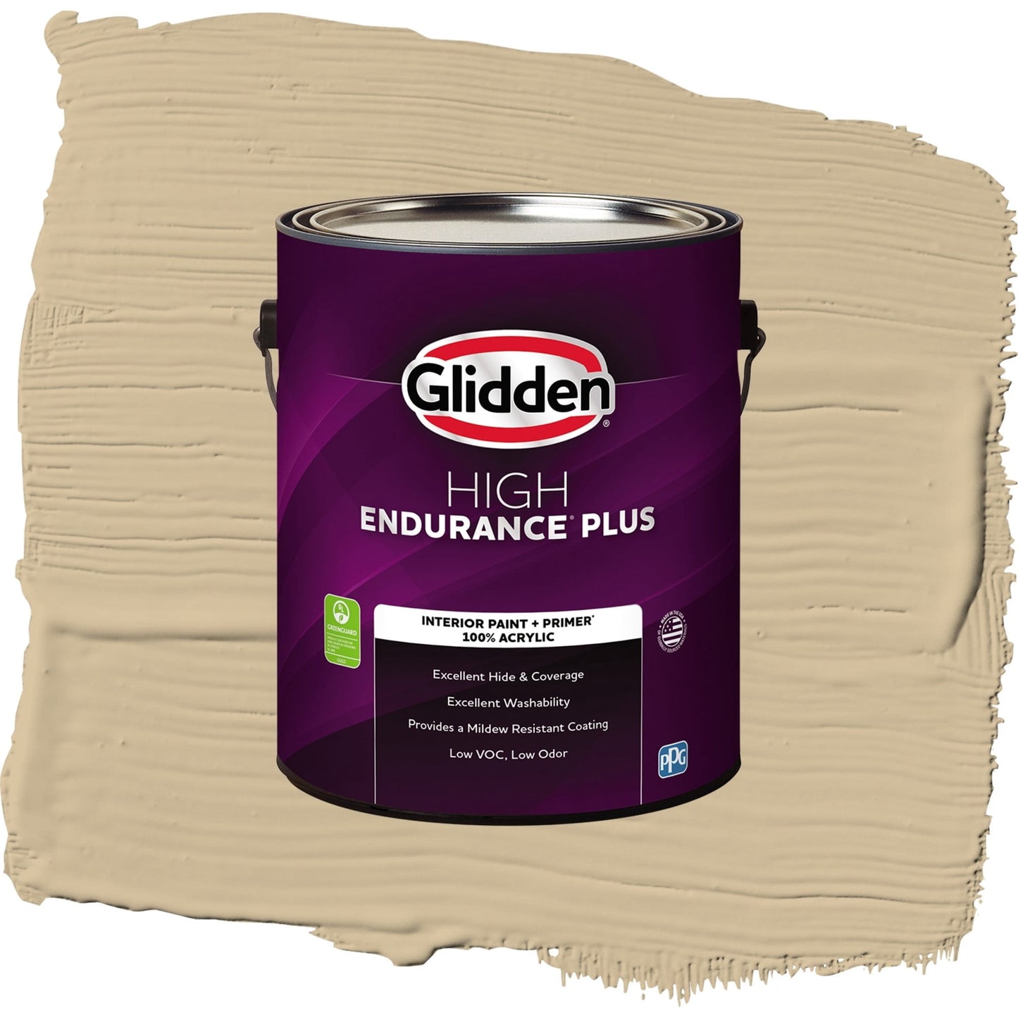 Glidden HEP Spiced Vinegar / Beige, Semi-Gloss Interior Paint with Primer, 1 Gallon