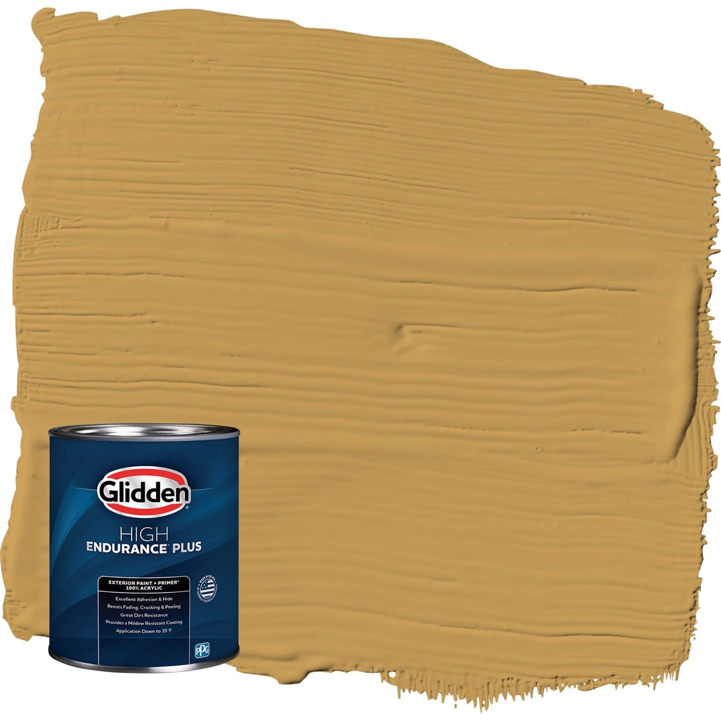 Glidden HEP Amaretto Sours / Yellow Satin Exterior Paint with Primer, 1 Quart