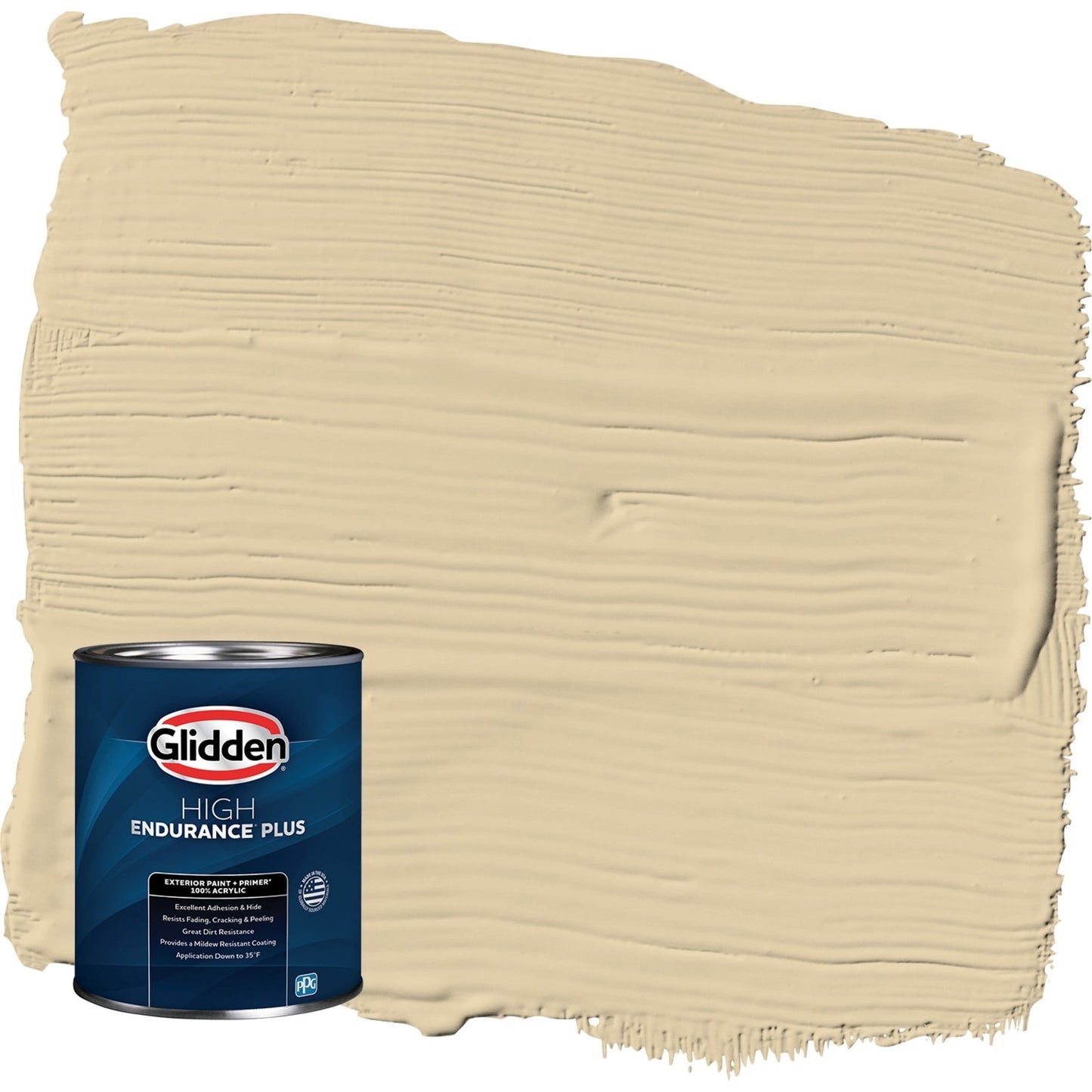 Glidden HEP Cookie Dough / Beige Satin Exterior Paint with Primer, 1 Quart