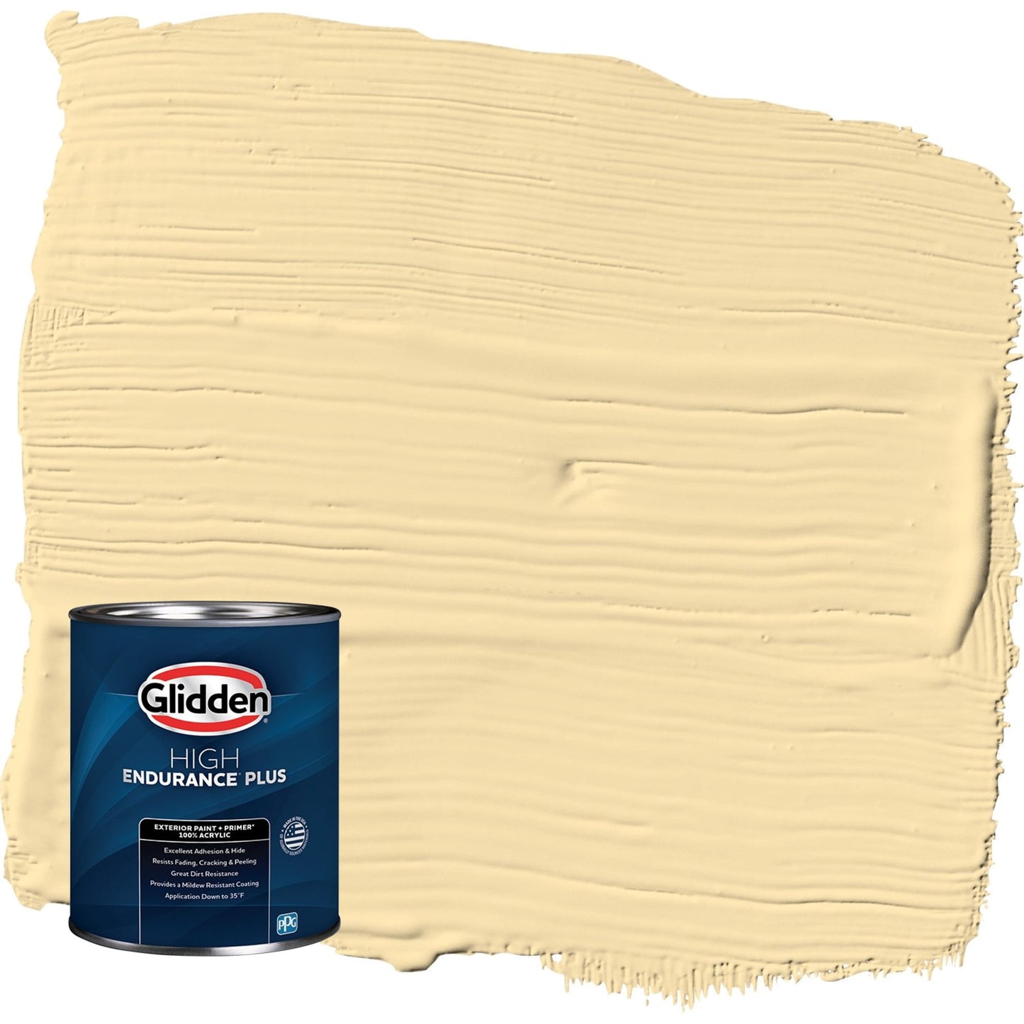 Glidden HEP Dusty Yellow / Yellow Satin Exterior Paint with Primer, 1 Quart