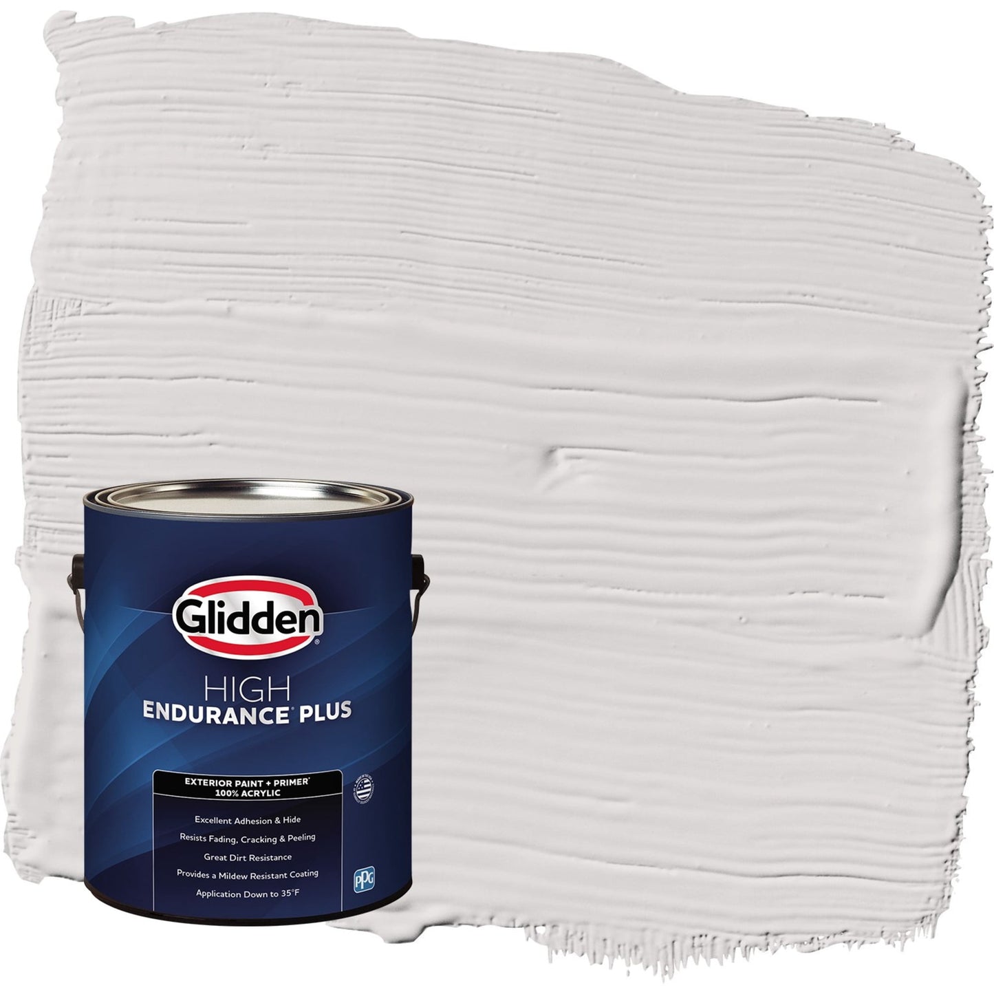 Glidden HEP Go To Gray / Grey Satin Exterior Paint with Primer, 1 Gallon
