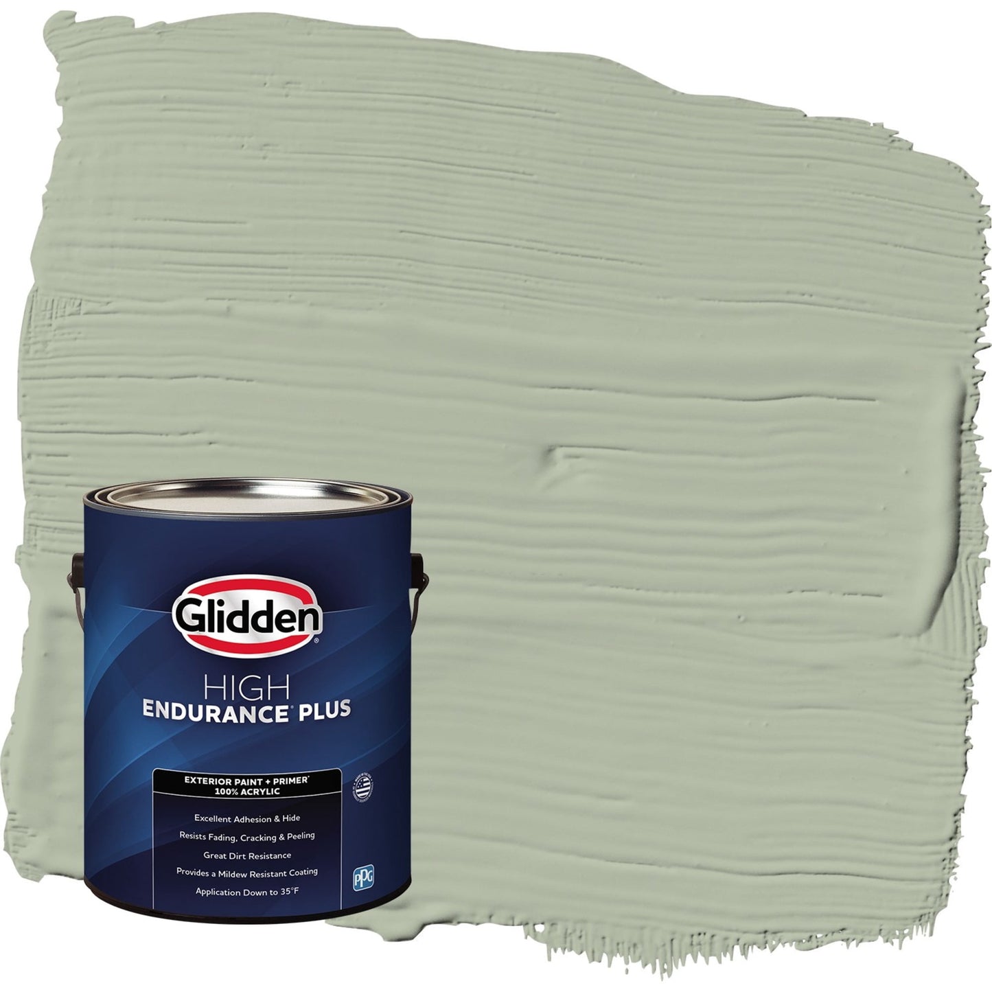 Glidden HEP Light Sage / Green Semi-Gloss Exterior Paint with Primer, 1 Gallon