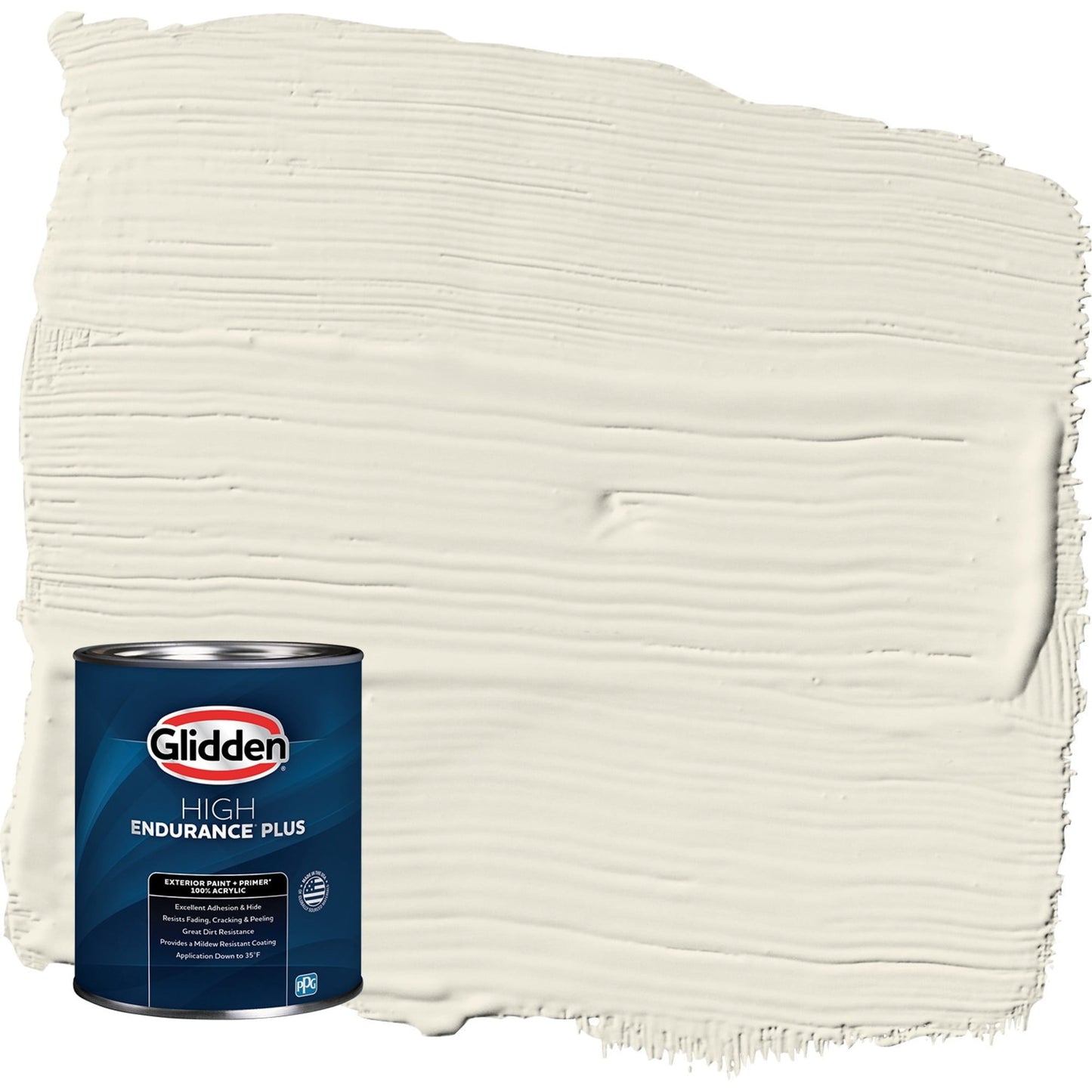 Glidden HEP Off White / White Satin Exterior Paint with Primer, 1 Quart