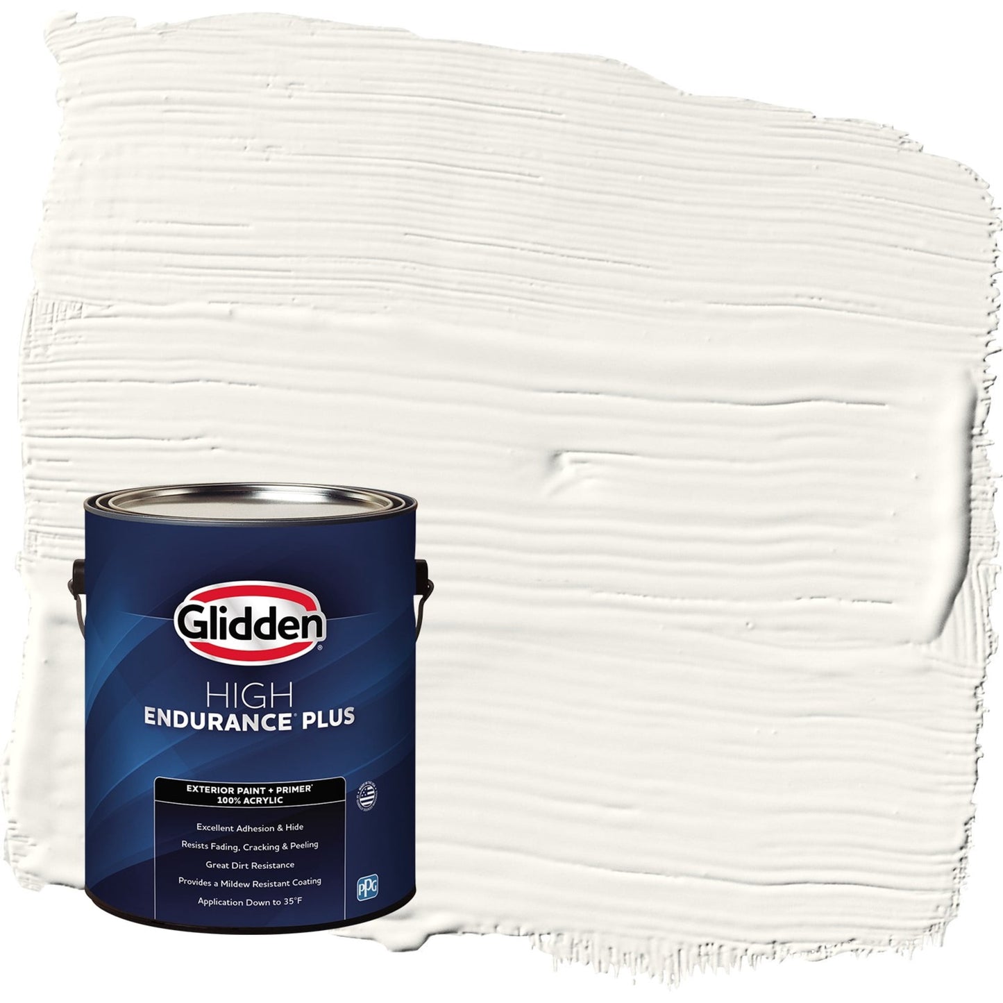 Glidden HEP Cotton Tail / Gray Flat Exterior Paint with Primer, 1 Gallon