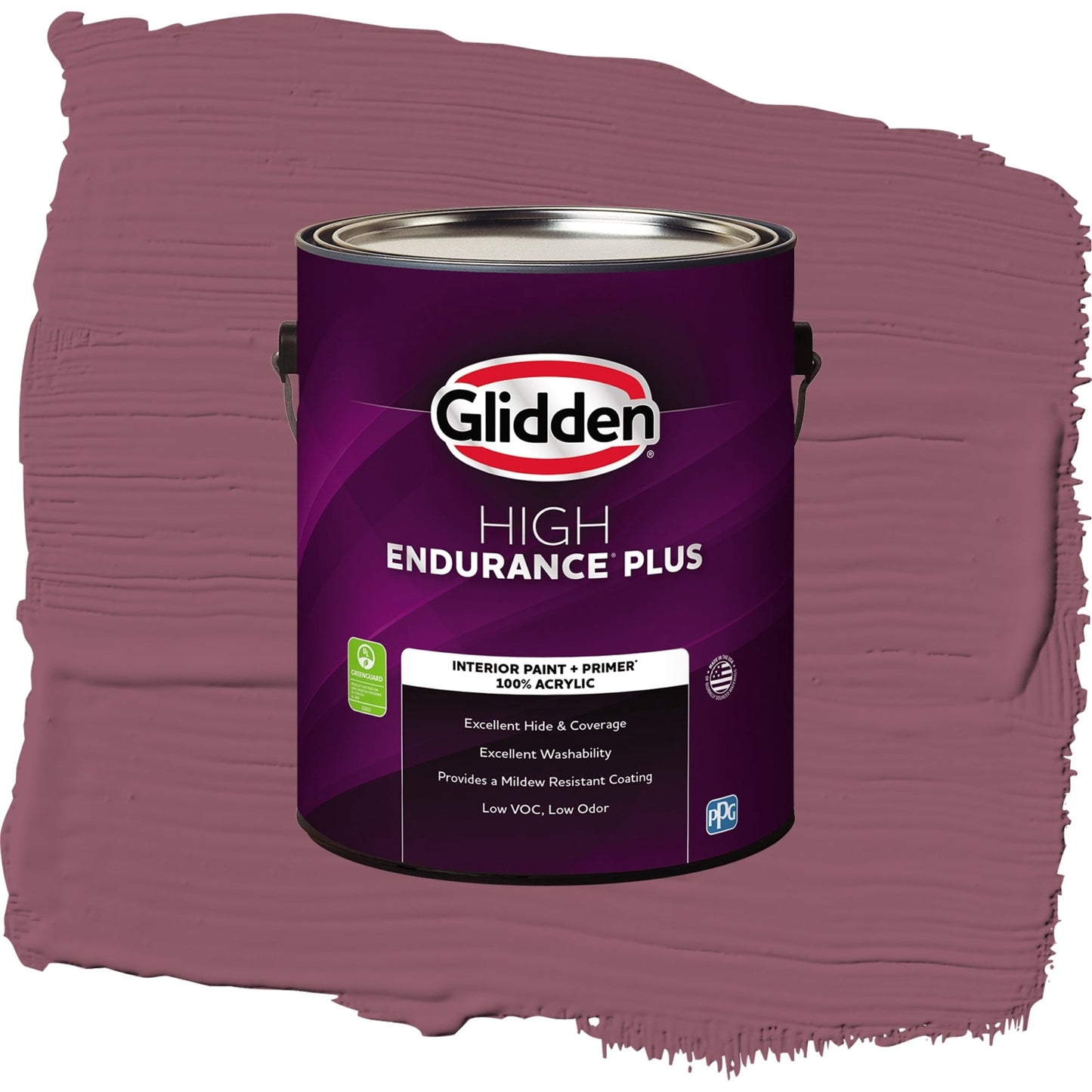 Glidden HEP Cabernet / Purple, Semi-Gloss Interior Paint with Primer, 1 Gallon