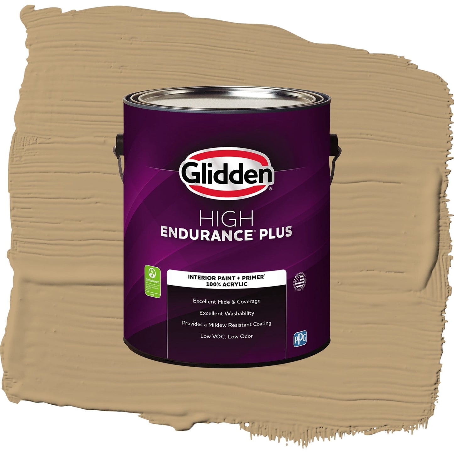 Glidden HEP Earthy Ocher / Beige, Semi-Gloss Interior Paint with Primer, 1 Gallon
