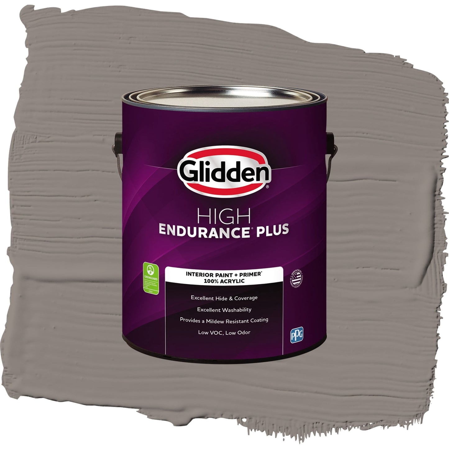 Glidden HEP Elephant Gray / Grey, Semi-Gloss Interior Paint with Primer, 1 Gallon
