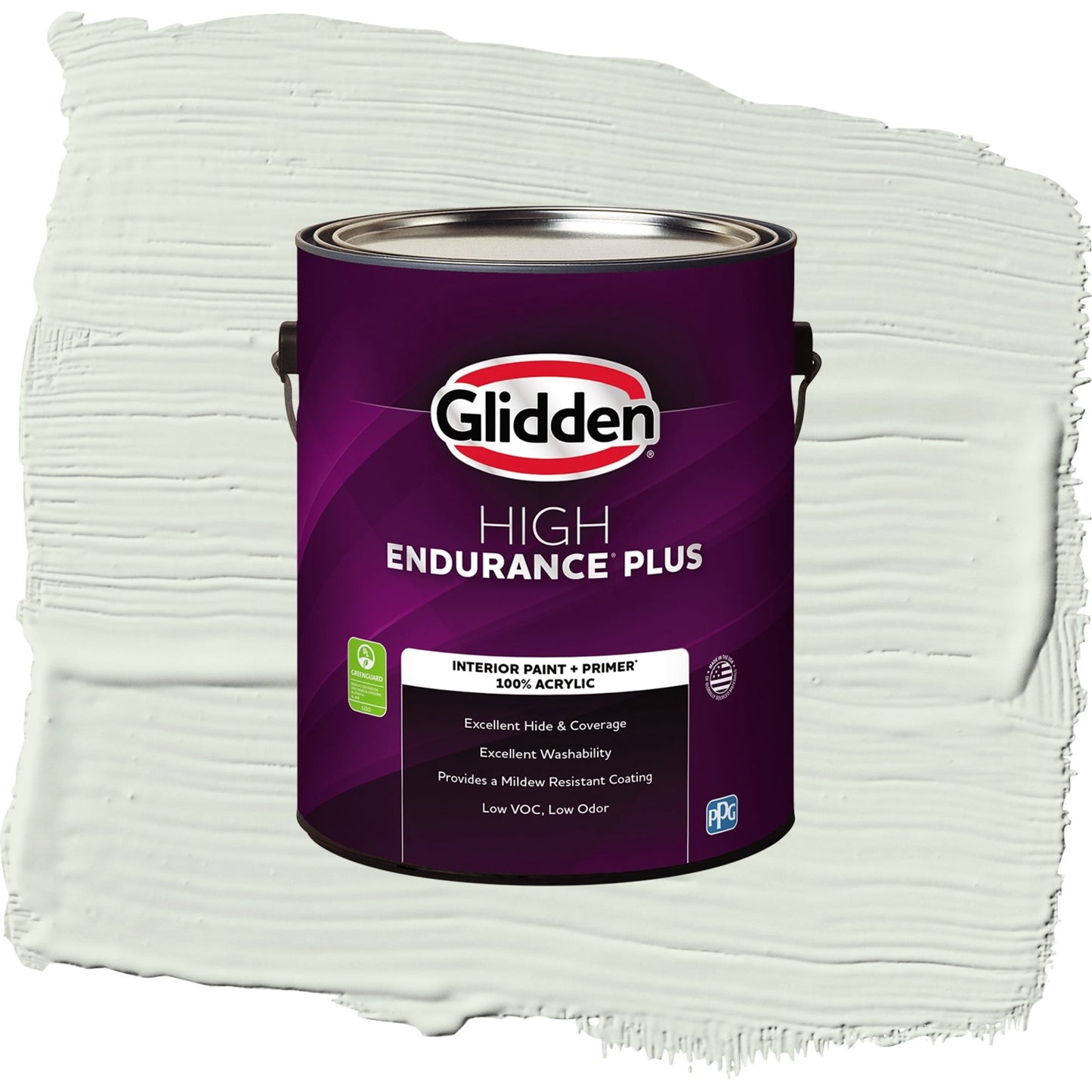 Glidden HEP Salty Breeze / Green, Flat Interior Paint with Primer, 1 Gallon