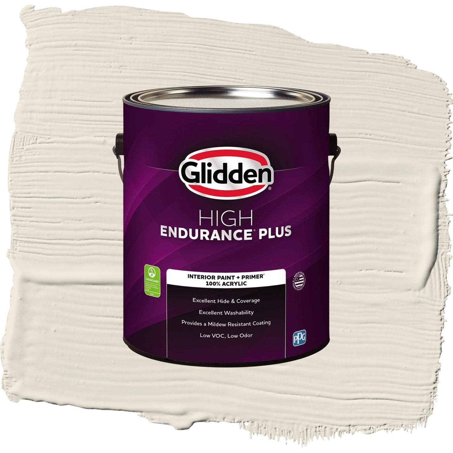 Glidden HEP Southern Breeze / Beige, Flat Interior Paint with Primer, 1 Gallon