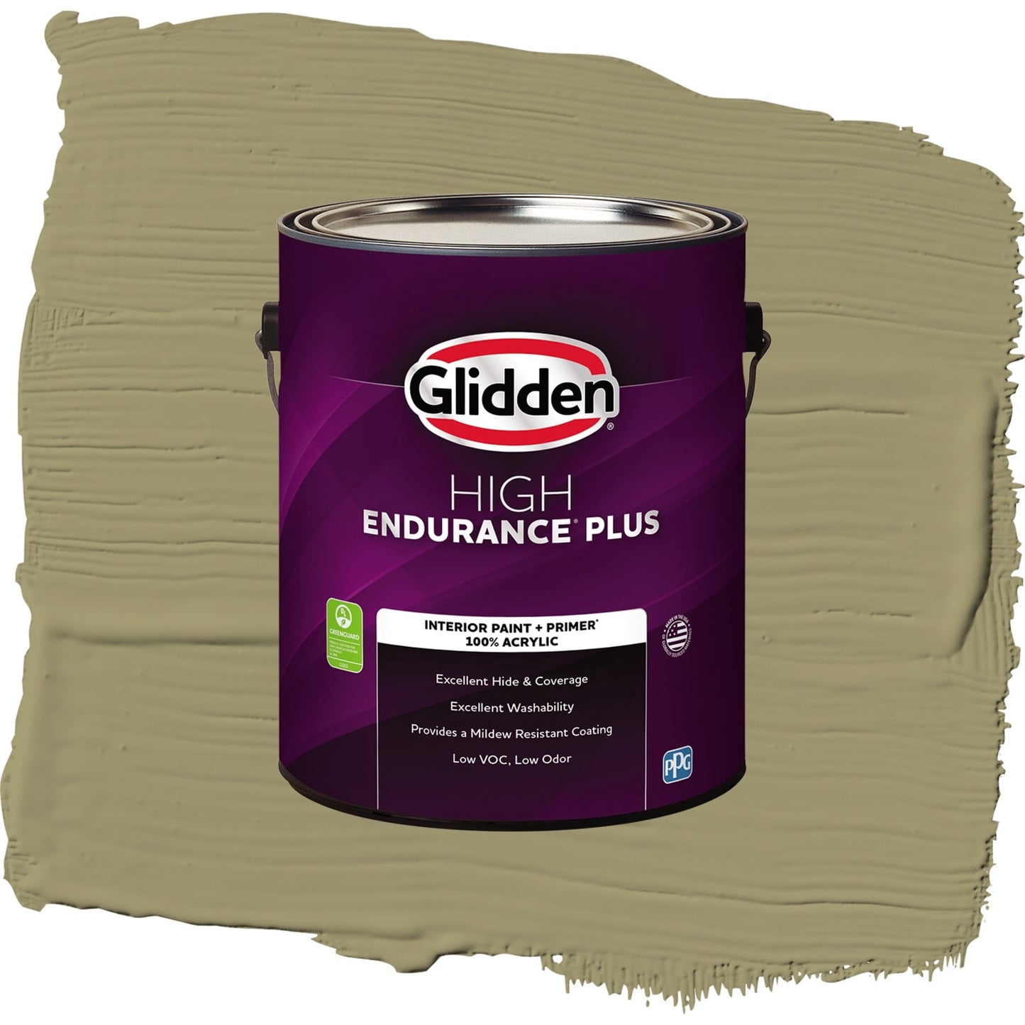 Glidden HEP Sweet Annie / Green, Semi-Gloss Interior Paint with Primer, 1 Gallon