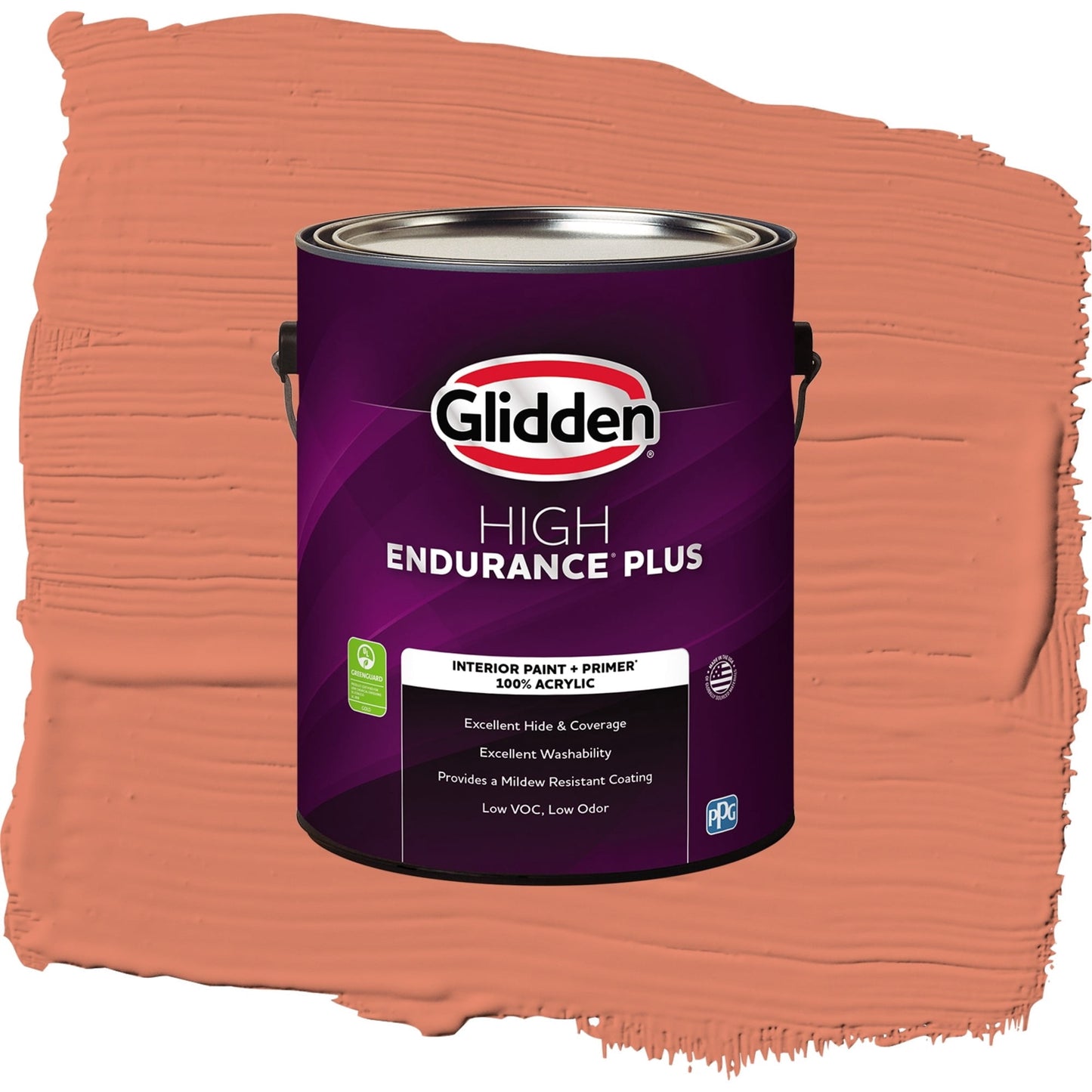 Glidden HEP Summer Sunset / Orange, Flat Interior Paint with Primer, 1 Gallon