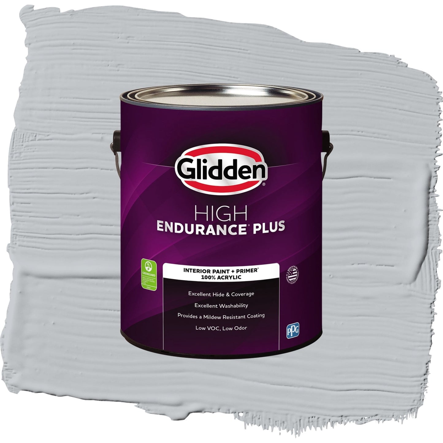 Glidden HEP Train / Gray, Eggshell Interior Paint with Primer, 1 Gallon