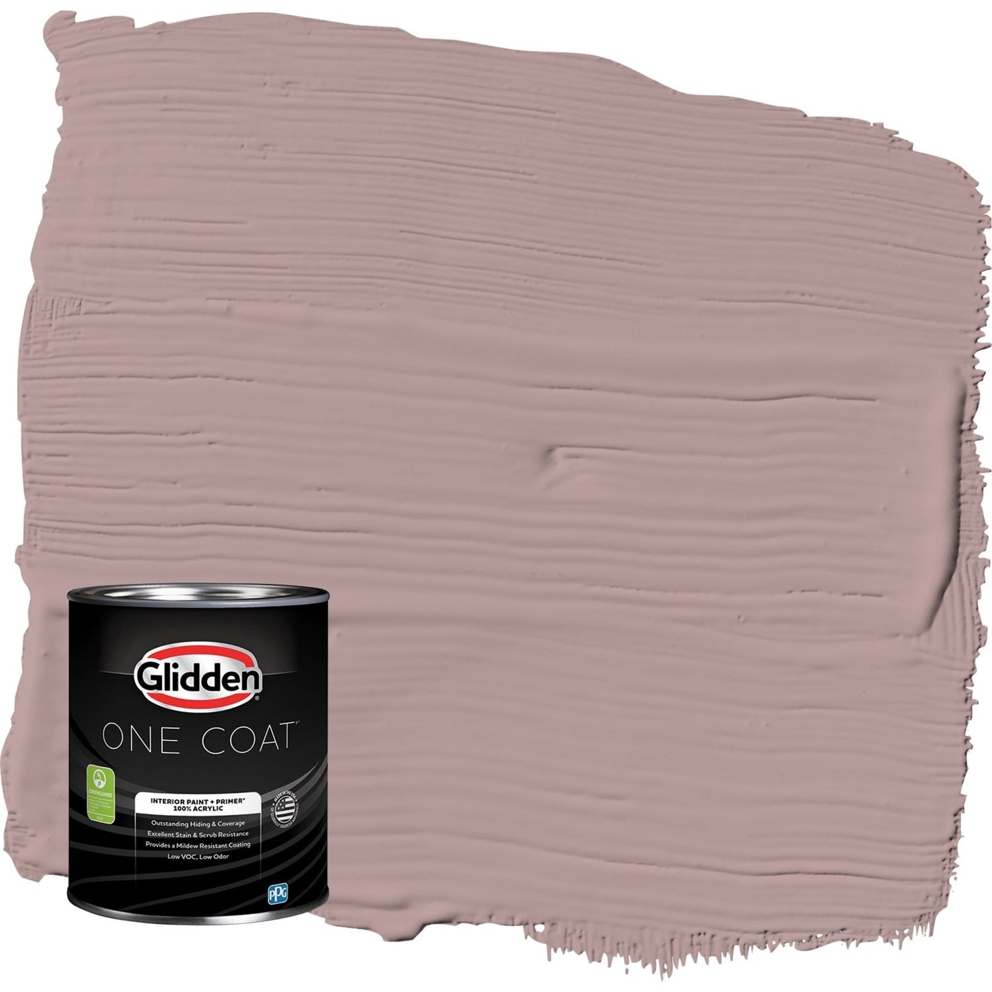 Glidden One Coat Pintura Interior Color Hongo Leonado / Rosa Acabado Cáscara de Huevo con Primer, 1 Cuarto