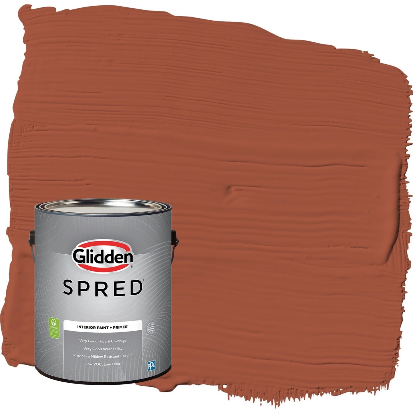 Glidden Spred Ancient Copper / Orange, Eggshell Interior Paint with Primer, 1 Gallon