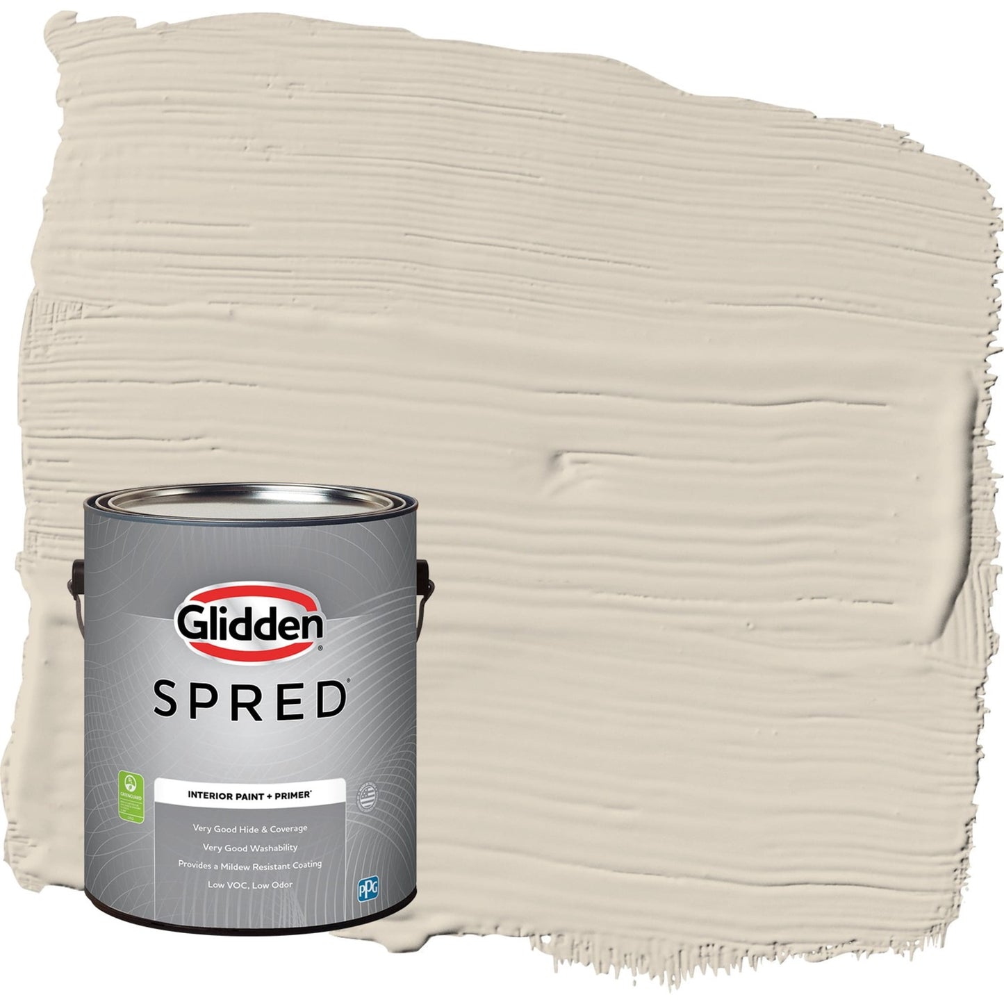 Glidden Spred Cool Concrete / Beige, Eggshell Interior Paint with Primer, 1 Gallon
