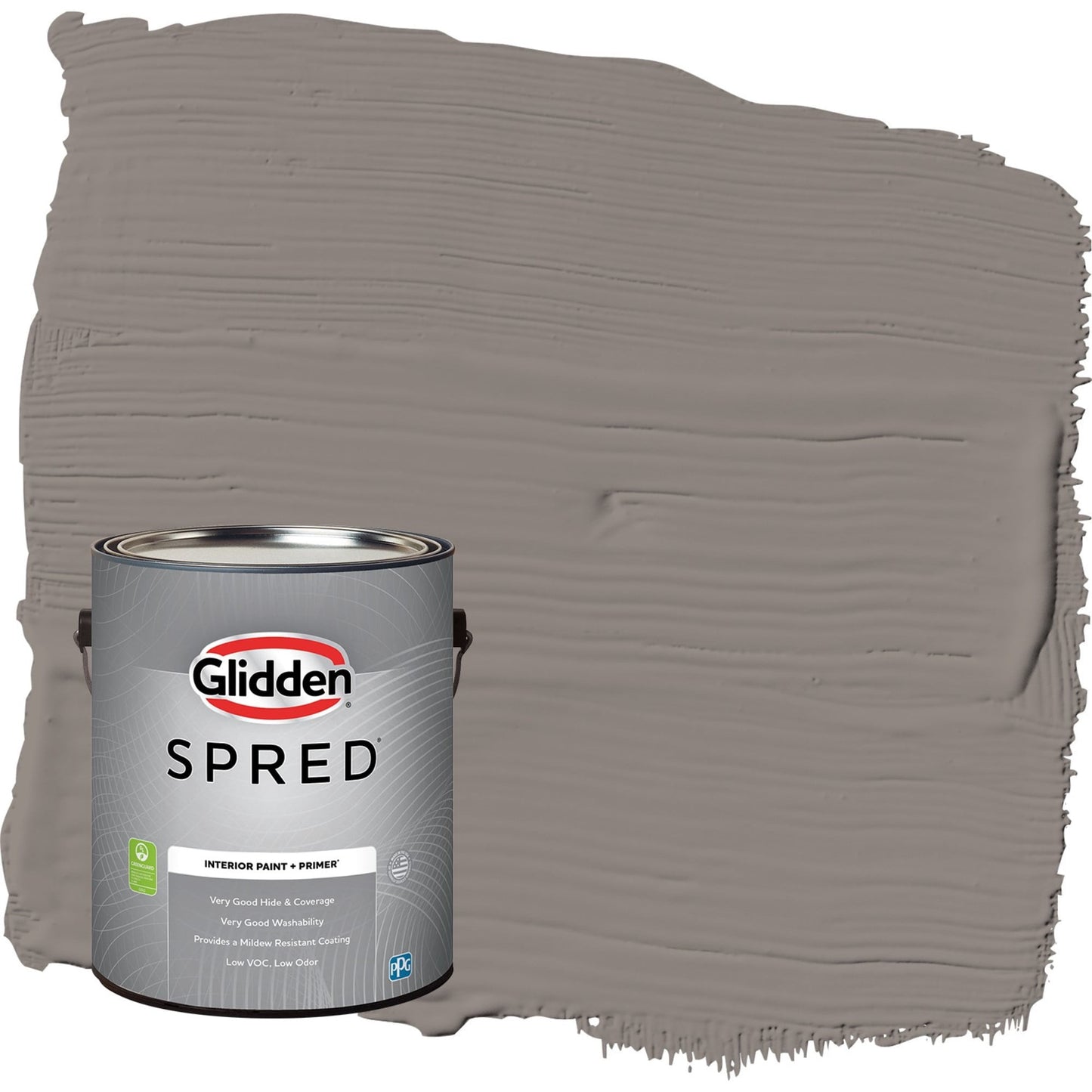 Glidden Spred Elephant Gray / Grey, Flat Interior Paint with Primer, 1 Gallon