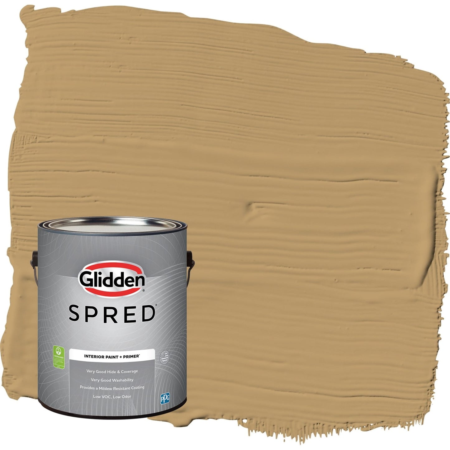 Glidden Spred Golden Granola / Beige, Semi-Gloss Interior Paint with Primer, 1 Gallon