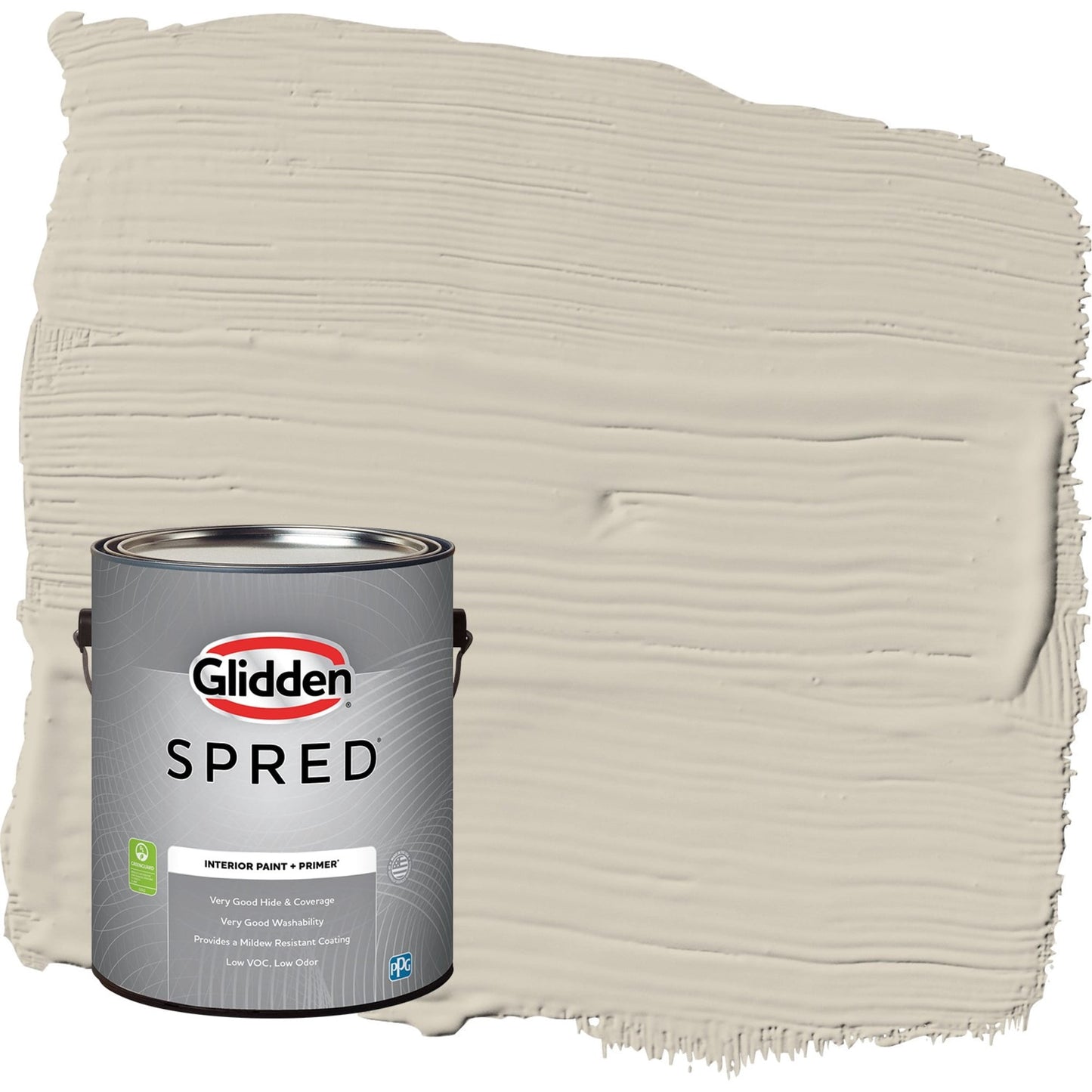 Glidden Spred Moth Gray / Grey, Eggshell Interior Paint with Primer, 1 Gallon