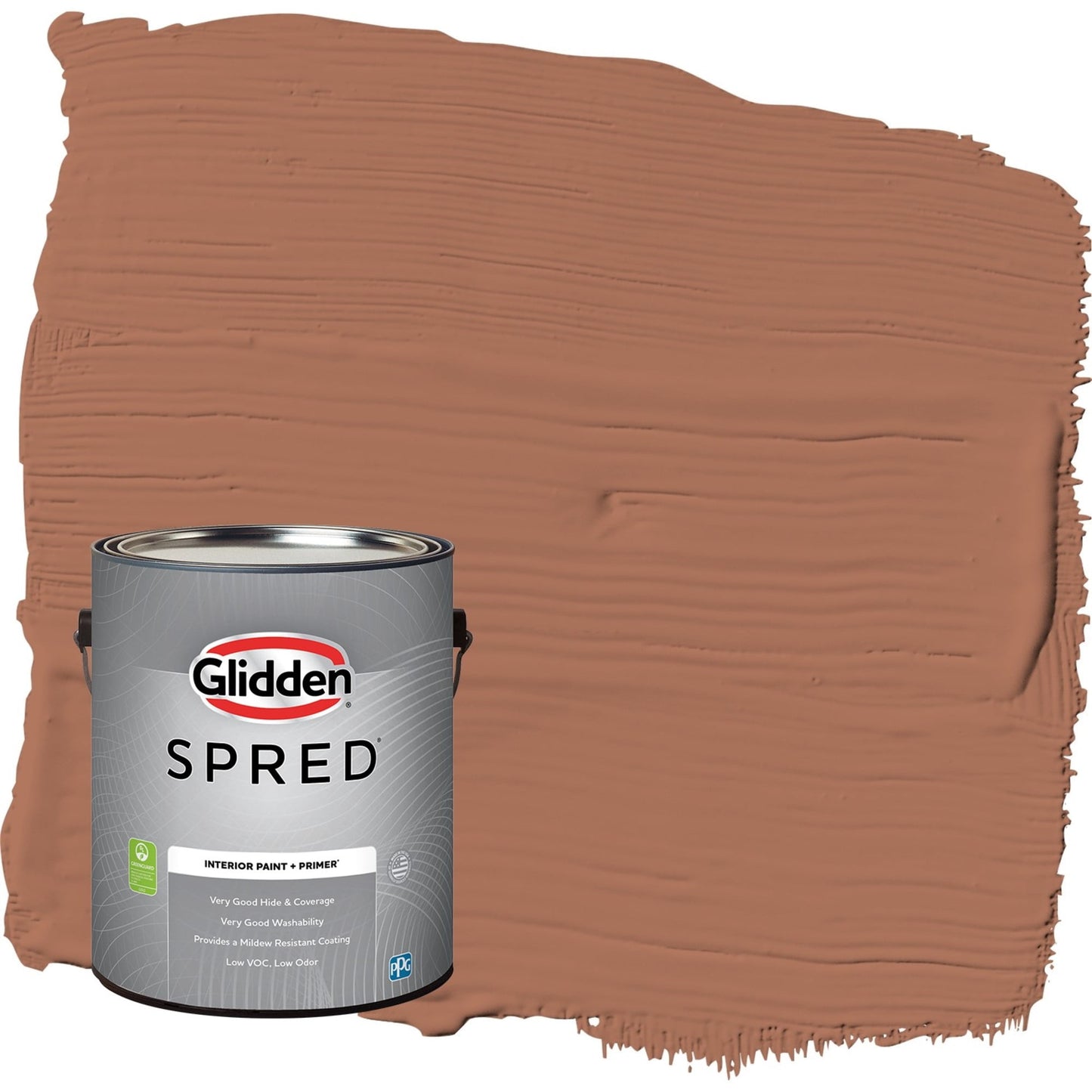Glidden Spred Nutmeg / Brown, Flat Interior Paint with Primer, 1 Gallon