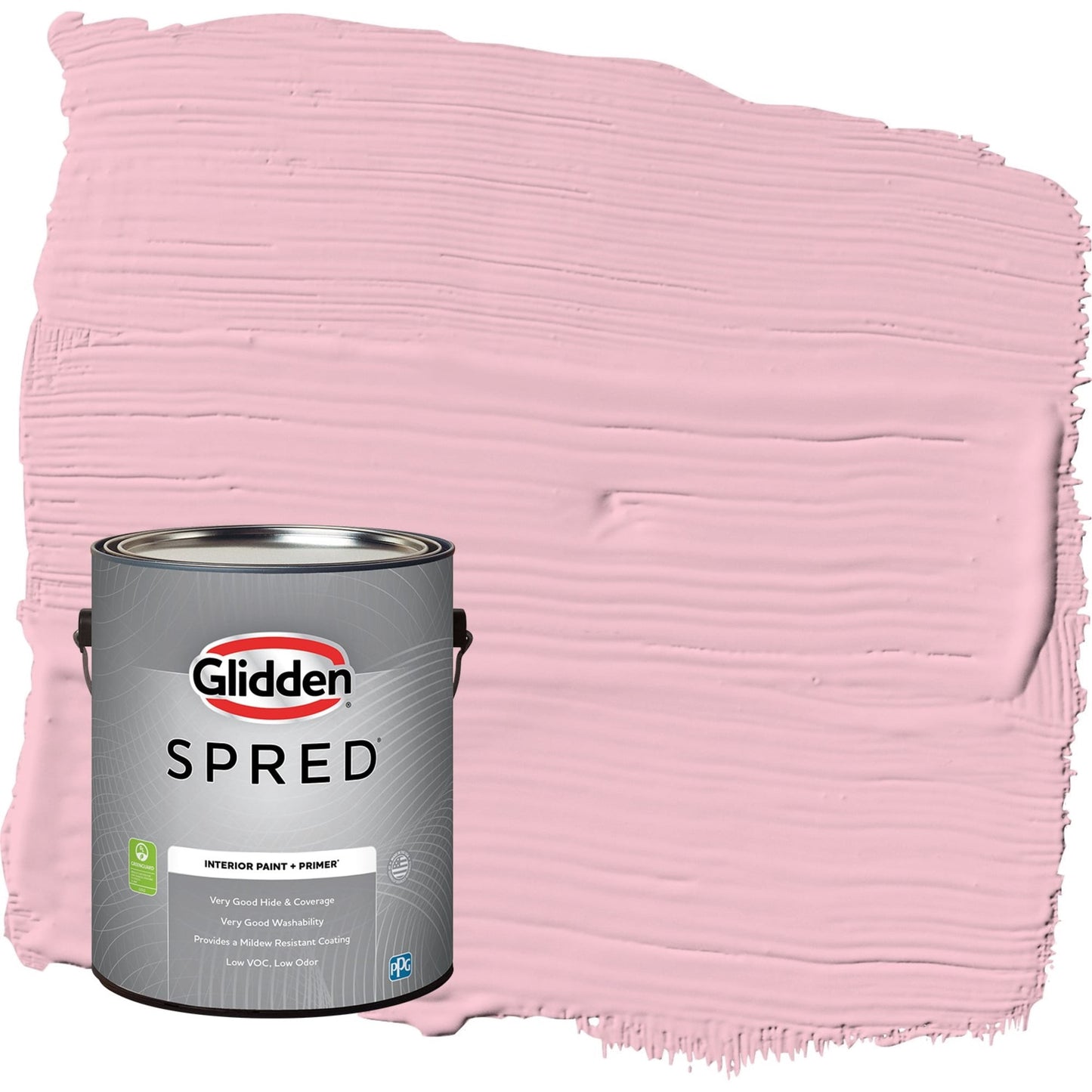 Glidden Spred Rose Melody / Pink, Flat Interior Paint with Primer, 1 Gallon