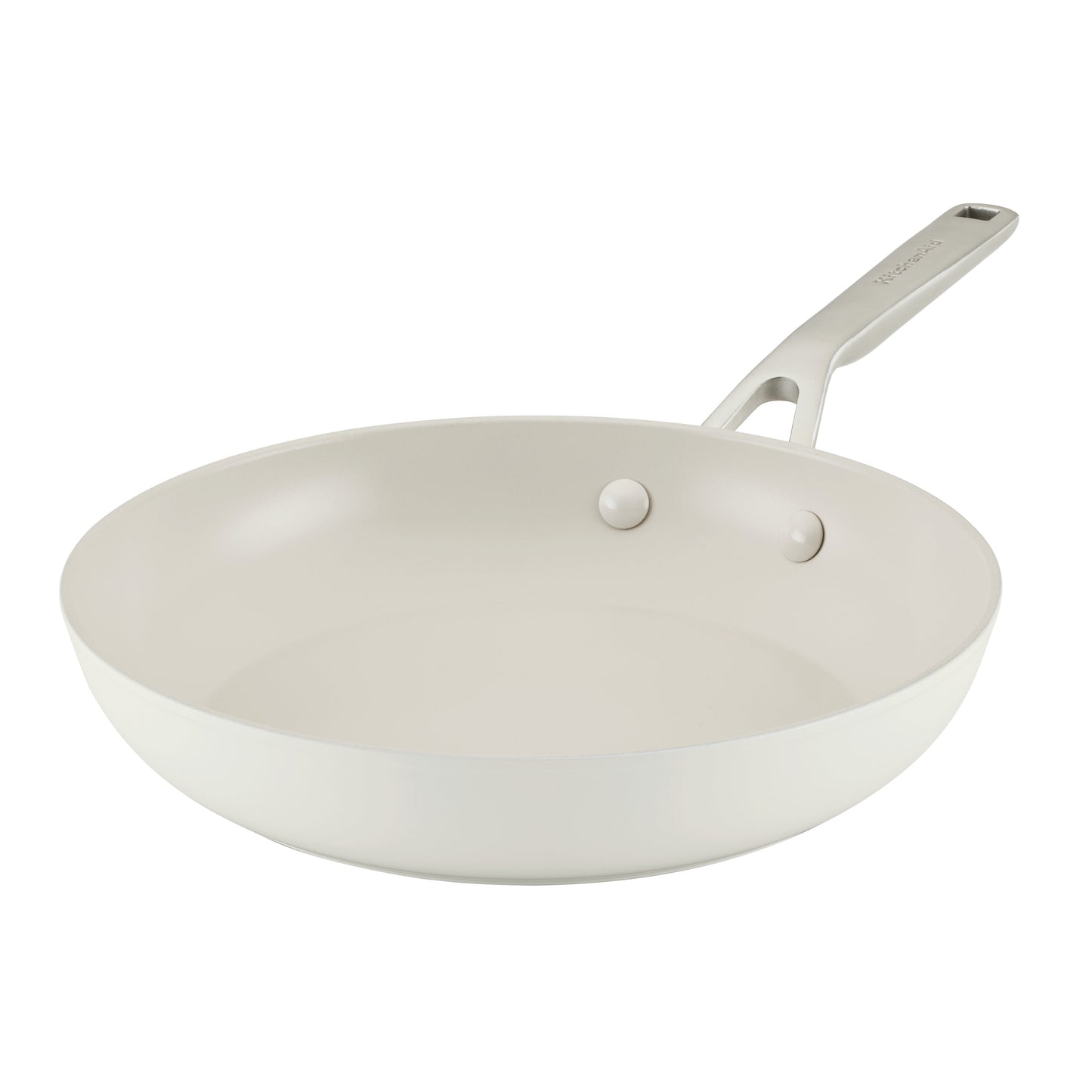 KitchenAid Hard Anodized 10 Inch Ceramic Nonstick Frying Pan, Oven Safe to 500°F, Porcelain White