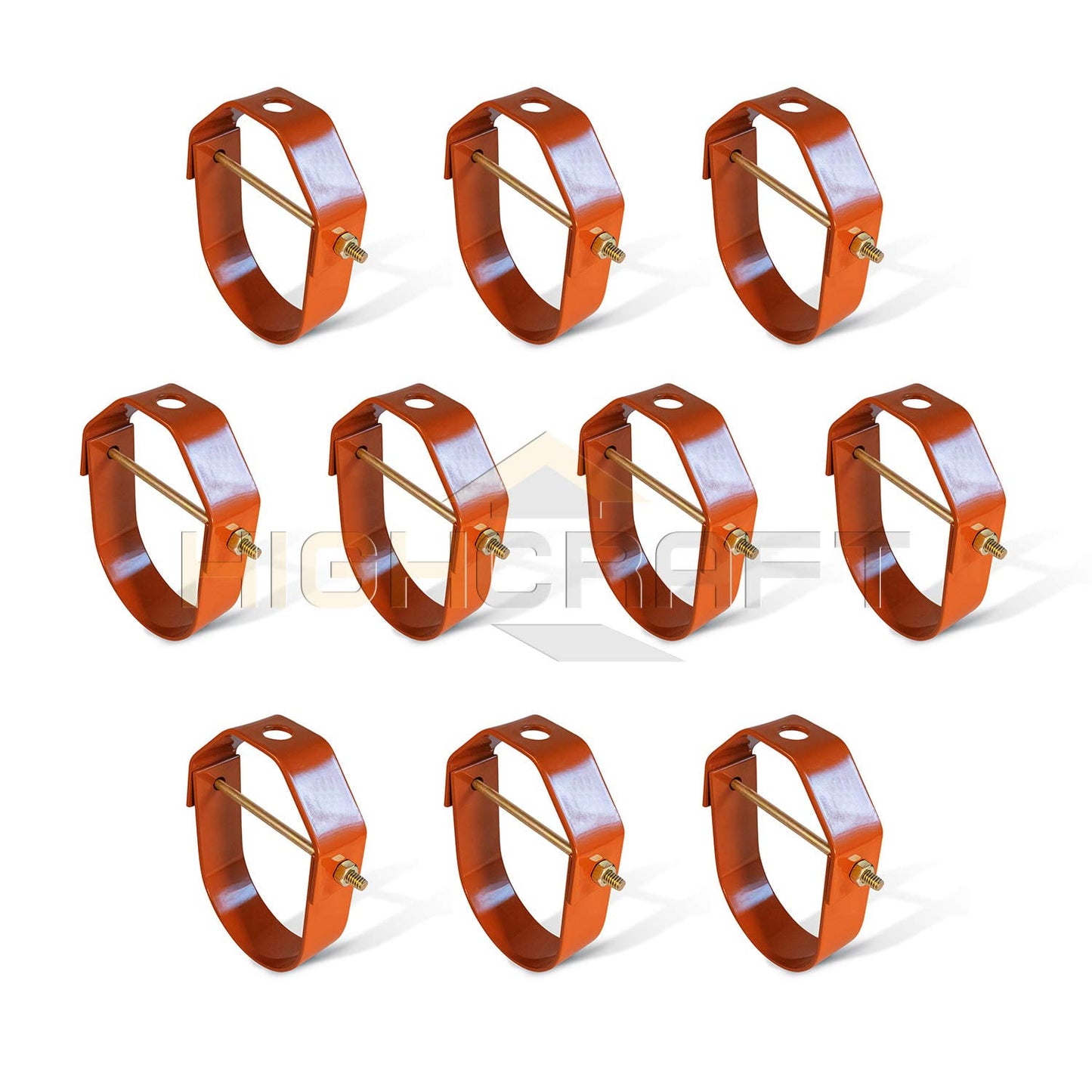 Highcraft 1/2 in. Swivel Loop Hanger for Vertical Pipe Support in Copper Epoxy Coated Steel (10-Pack)