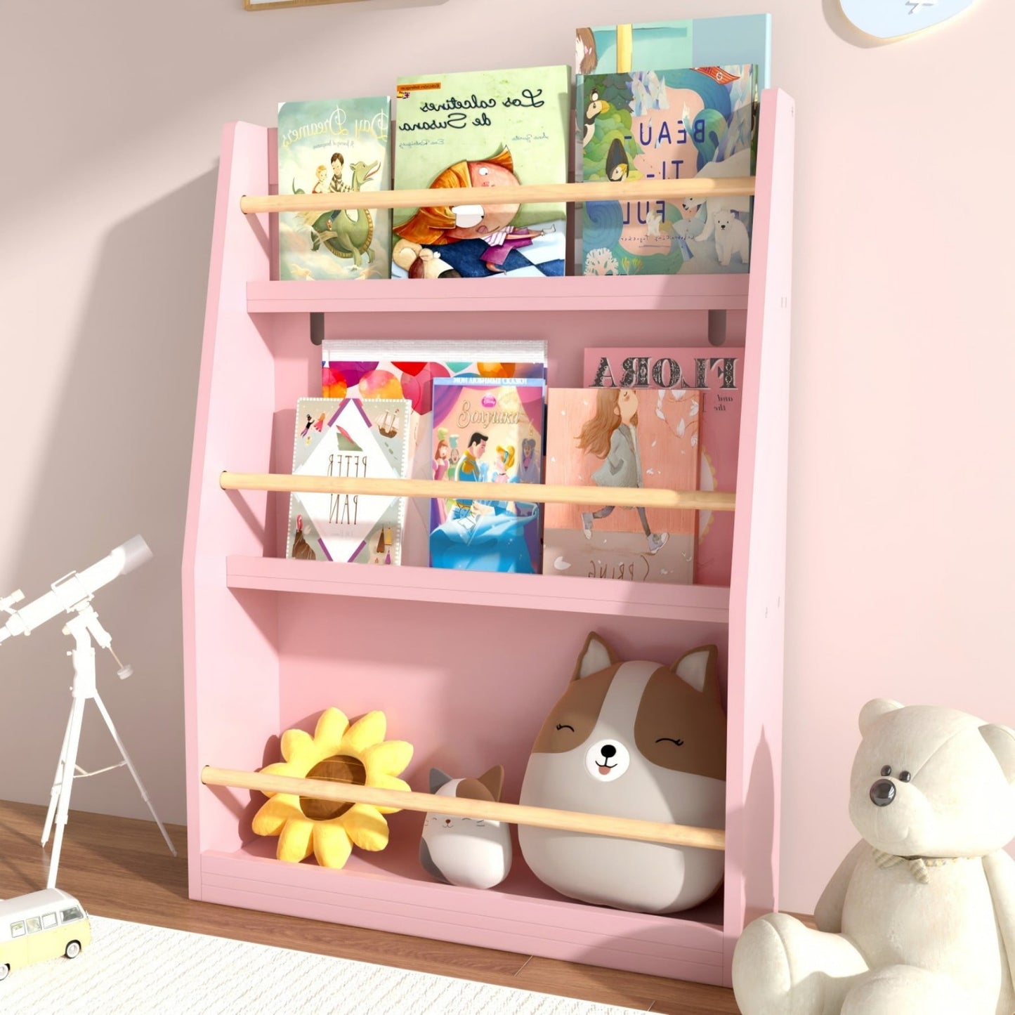 Jopath EstanterÃa de 3 Niveles, EstanterÃa para Niños, Estante de Almacenamiento de Libros para Dormitorio, Verde
