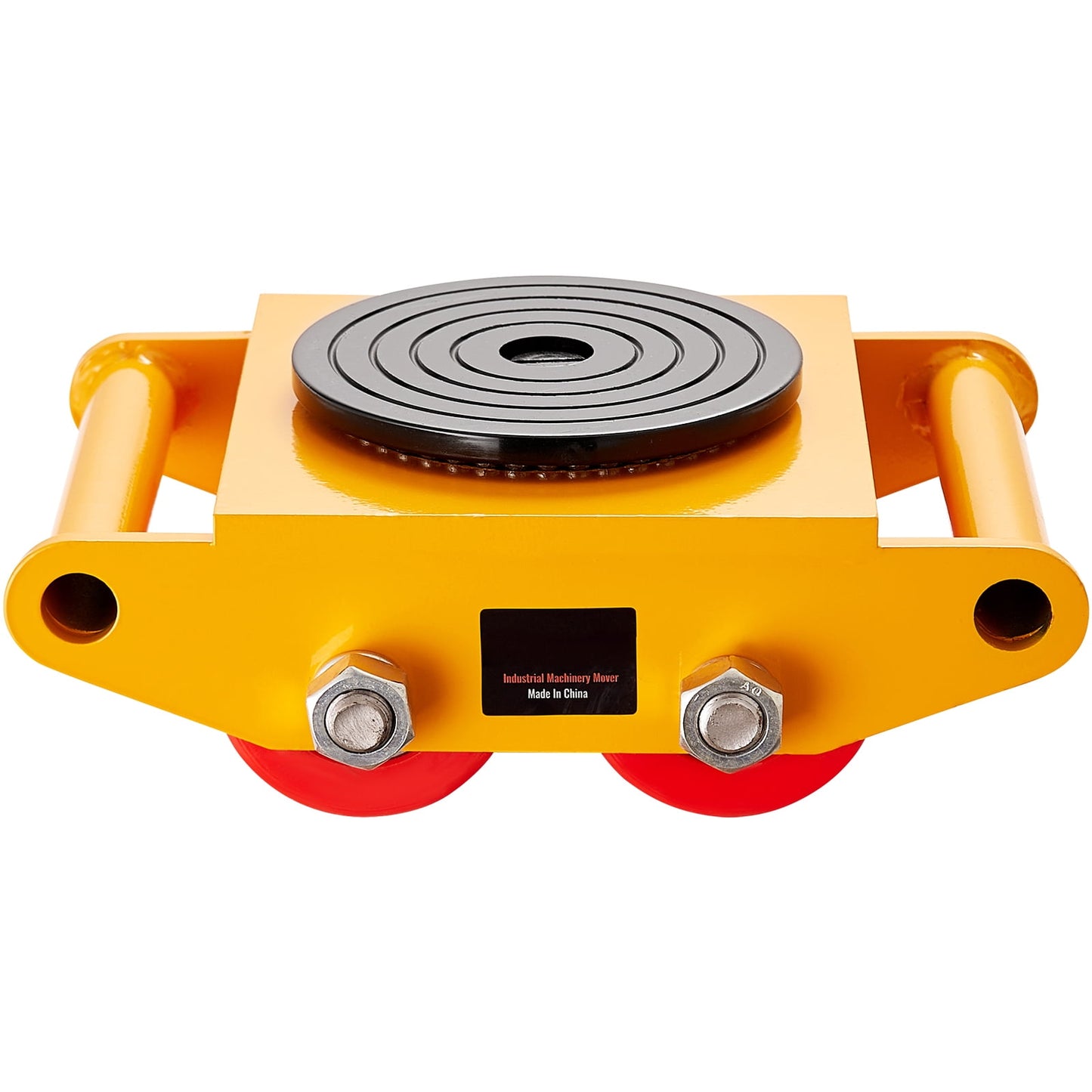 KFFKFF Equipment Roller, 13,200 LBS/6T Industrial Equipment Transporter, Robust Carbon Steel Equipment Moving Roller with 4 PU Wheels and 360° Rotating Anti-Slip Cap for Warehouse, Workshop, Factory