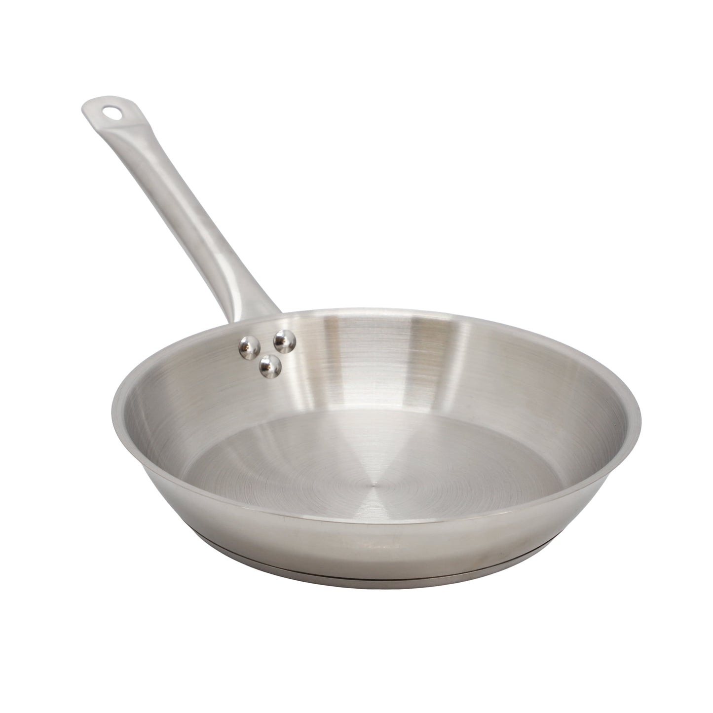 MegaChef Professional Kitchen 10 Inch Round Stainless Steel Fry Pan in Silver