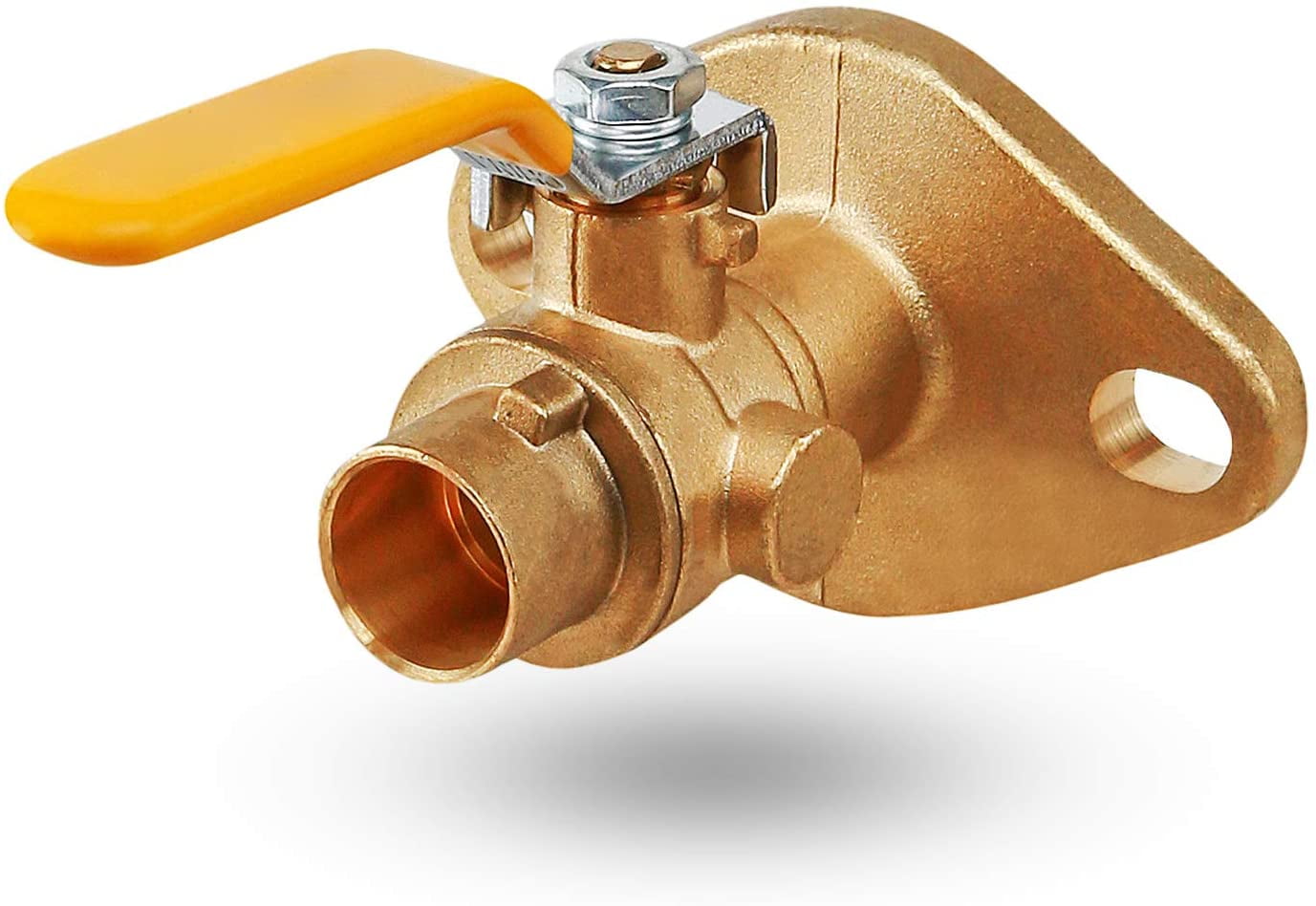 Midline Valve Full Port Ball Valve, with Flange, Water Shutoff, Flow Control in Pipeline, Brass, 1 in. Sweat Connection