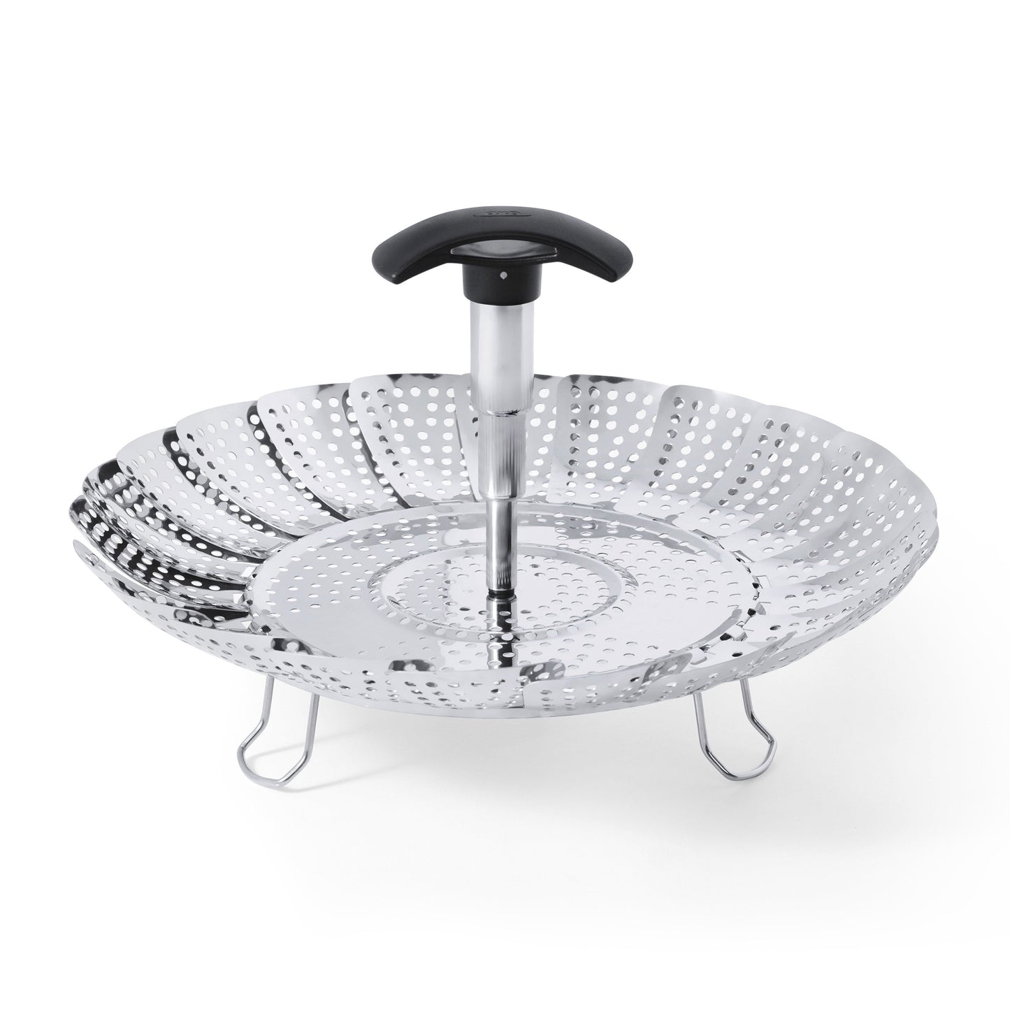 OXO SoftWorks Stainless Steel Steamer with Extendable Handle – Fits Most Pots, Dishwasher Safe