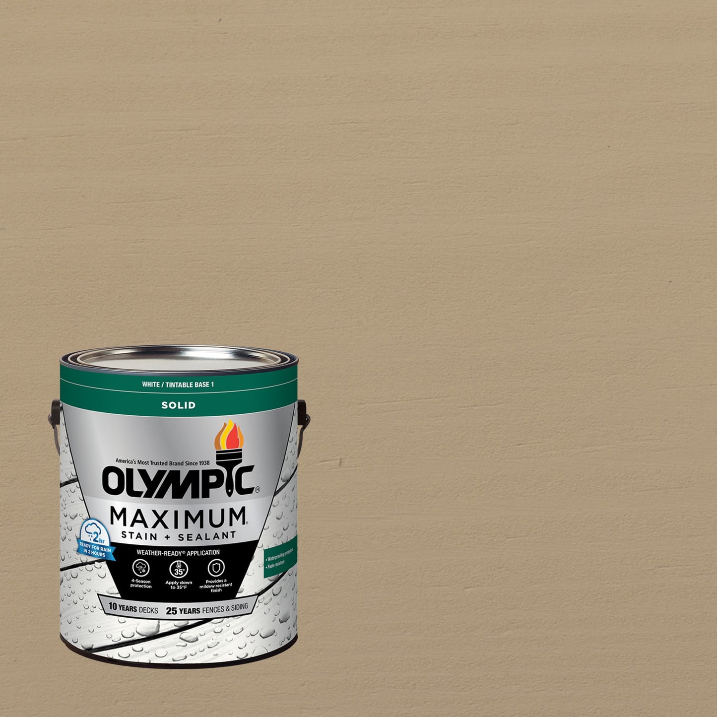 Olympic Maximum 1 Gallon SC-1038 Heather Solid Color Exterior Stain and Sealer in One