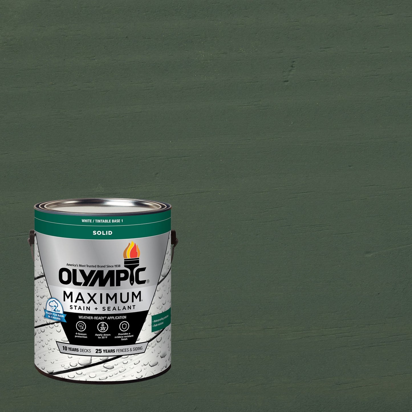 Olympic Maximum 1 GallonSC-1068 Rocky Gray Solid Color Exterior Stain and Sealer in One