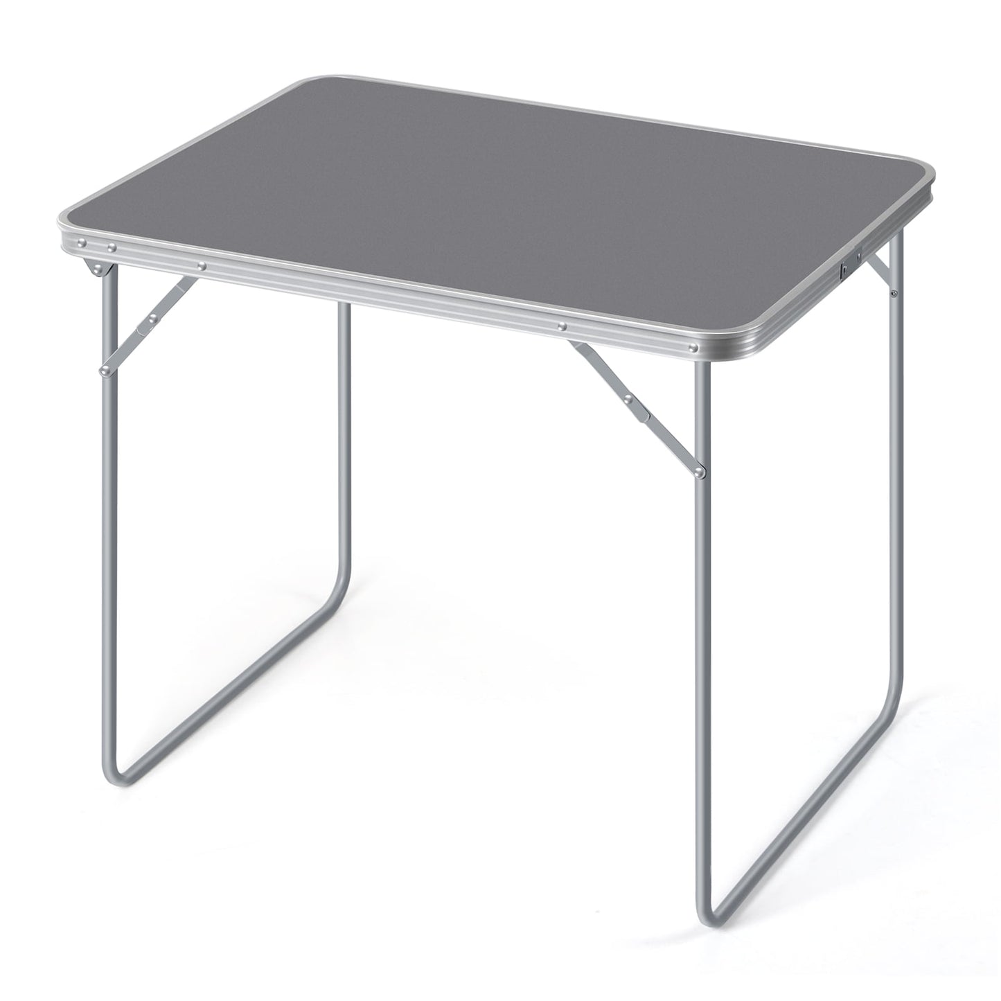 Outdoor Camping Picnic Table Foldable Portable Table Gray