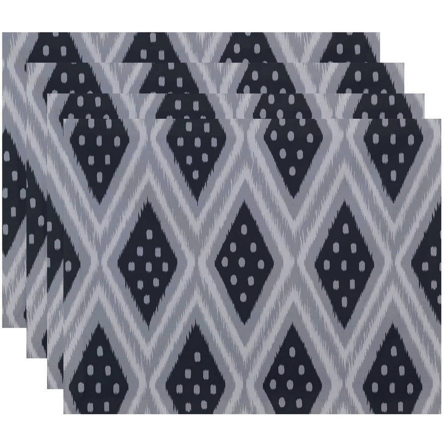 Simply Daisy 18" x 14" ikat diamond dot Geometric Print Placemat