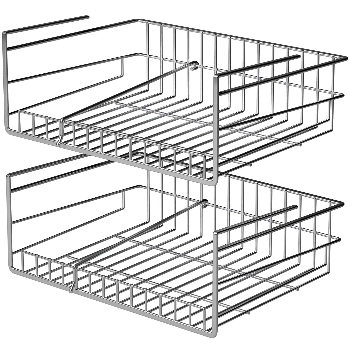 Sorbus Silver Under Cabinet Can Organizer – Pantry Shelf for Canned Food Storage (2 pack)