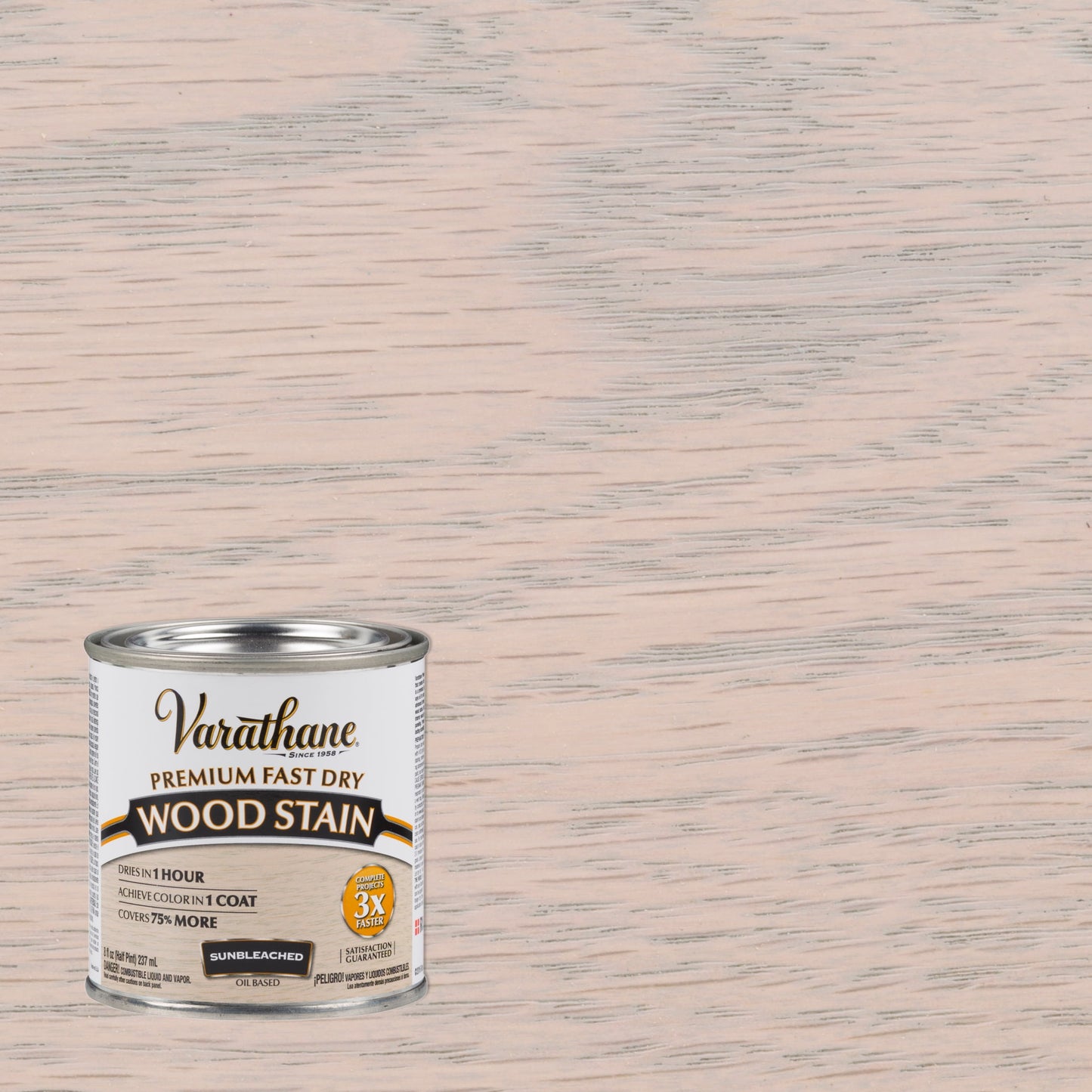 4 Pack, Sunbleached, Varathane Premium Fast Dry Wood Stain-262030, Half Pint