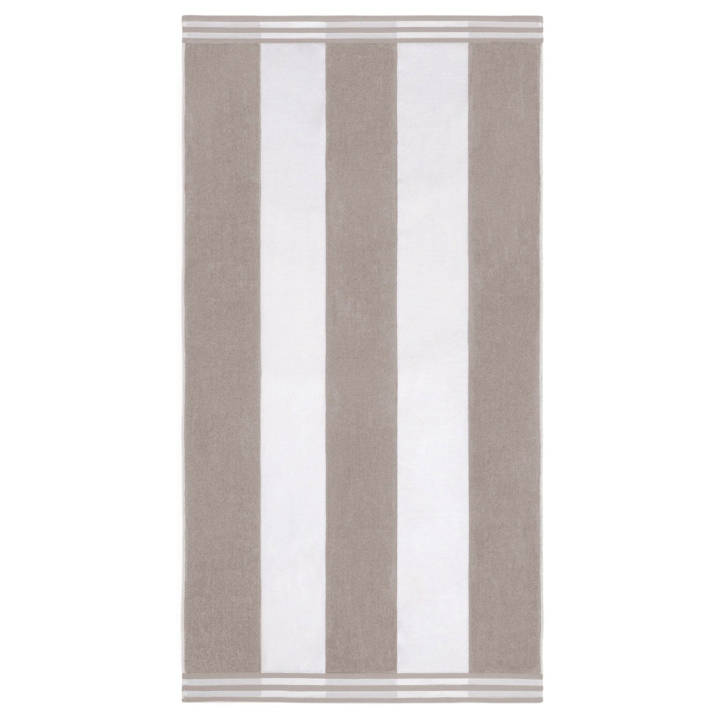 Superior Cabana Striped 1-Piece Oversized Cotton Beach Towel, Light Grey