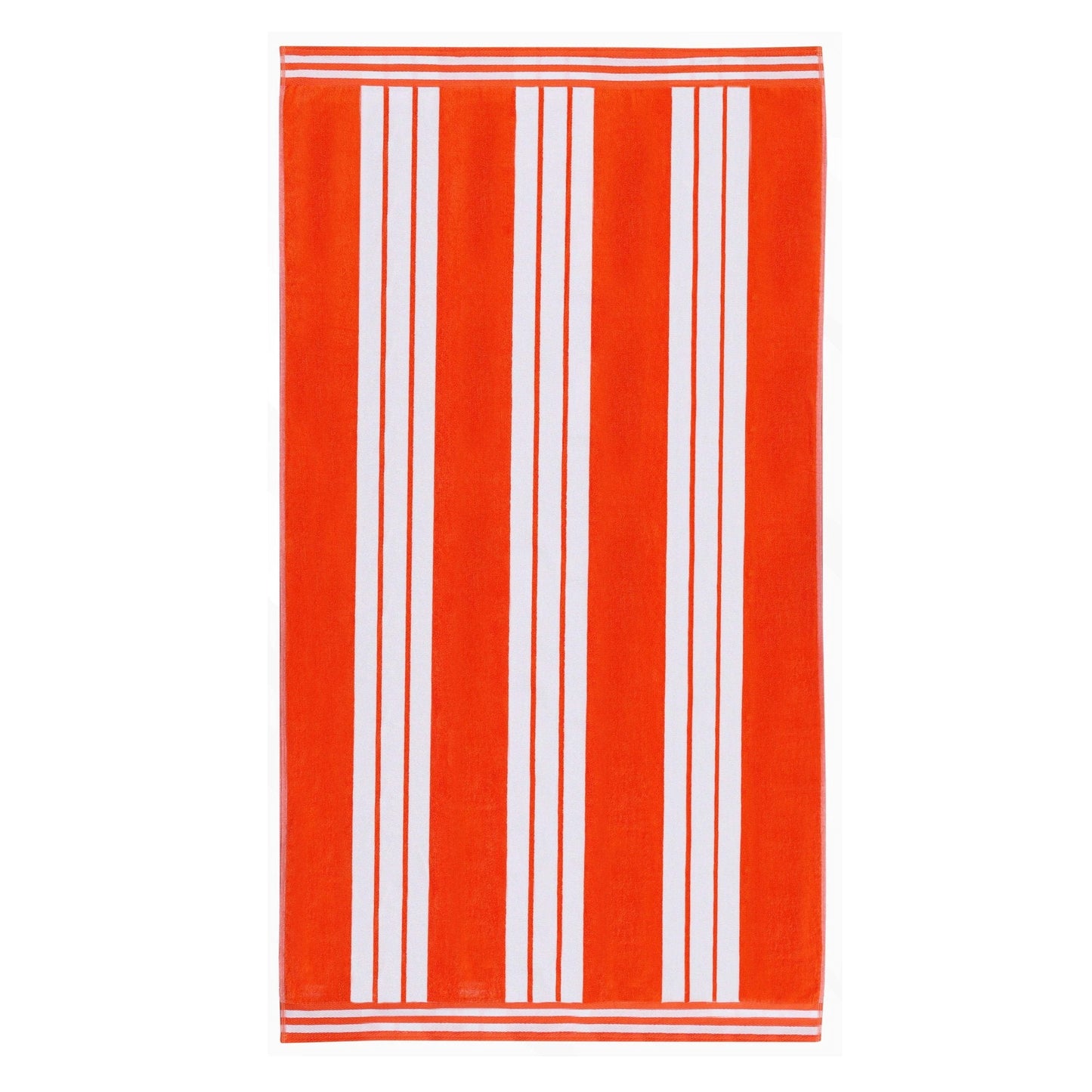 Superior Cotton Striped Oversized Beach Towel Set of 4, 34" x 64", Coral