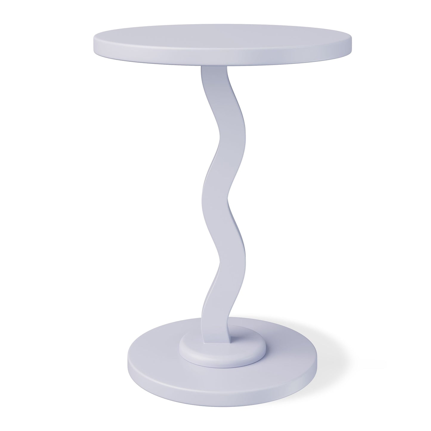 Mainstays Kids Wood Wavy Nightstand Side Table, Light Purple